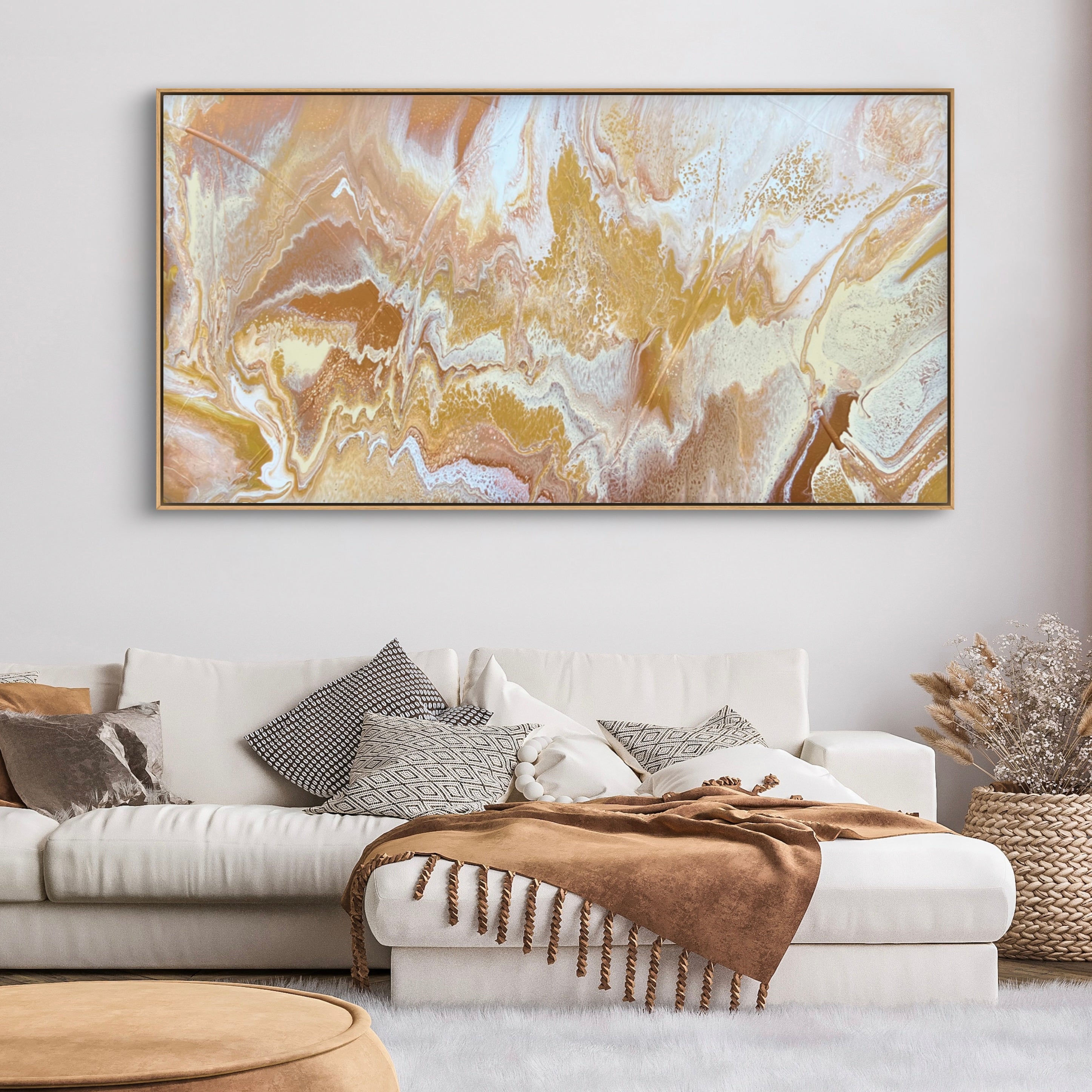 Natural Sardonyx 190cm x 100cm Textured Abstract Art Painting