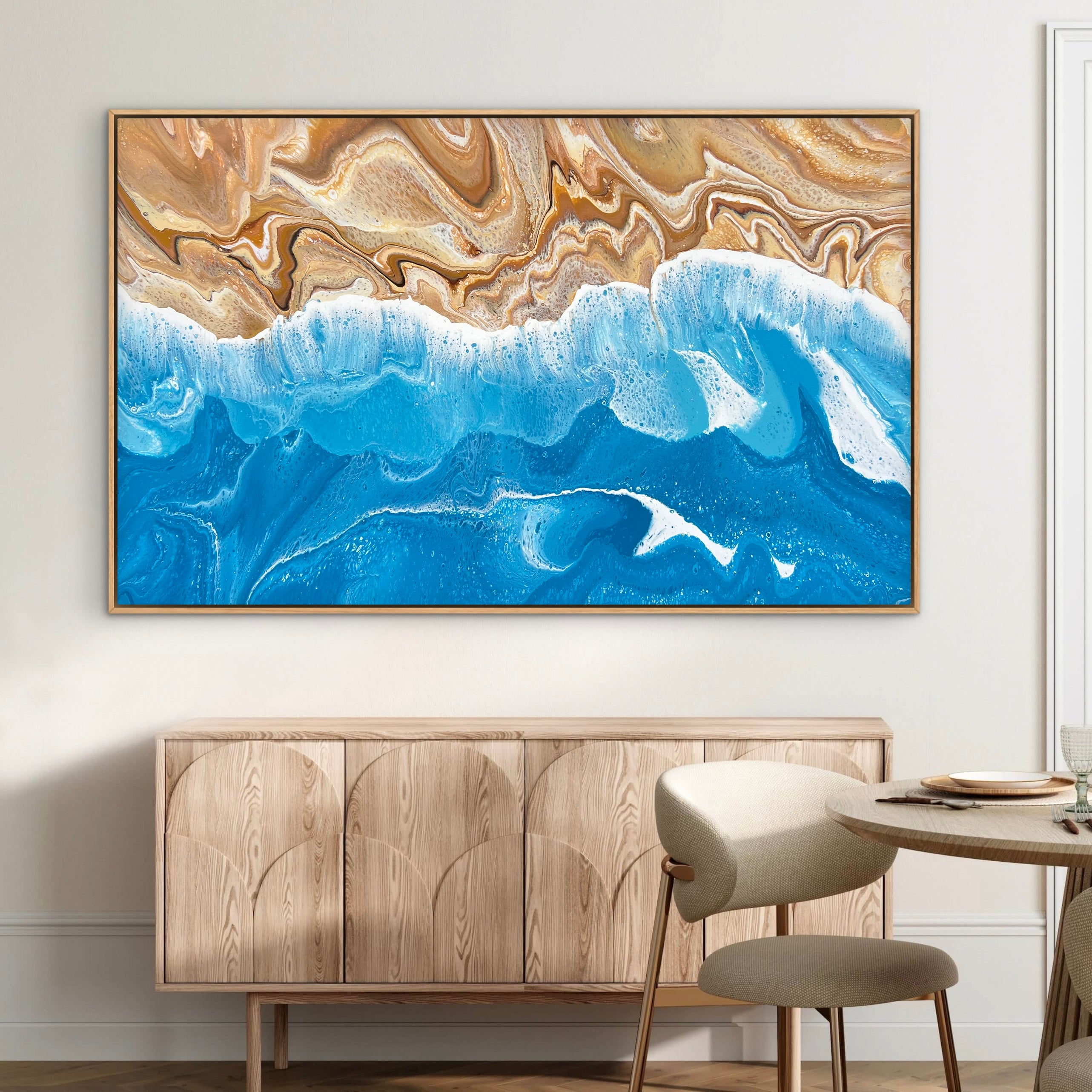 Ocean Pulse 160cm x 100cm Beach Abstract Art Painting