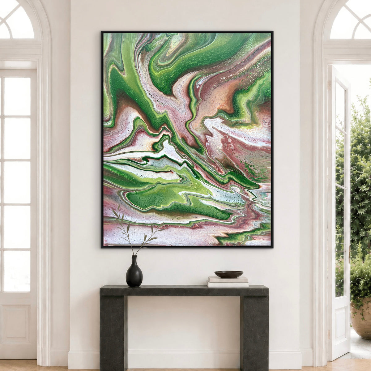 Mauve and Sap 120cm x 150cm Abstract Art Painting