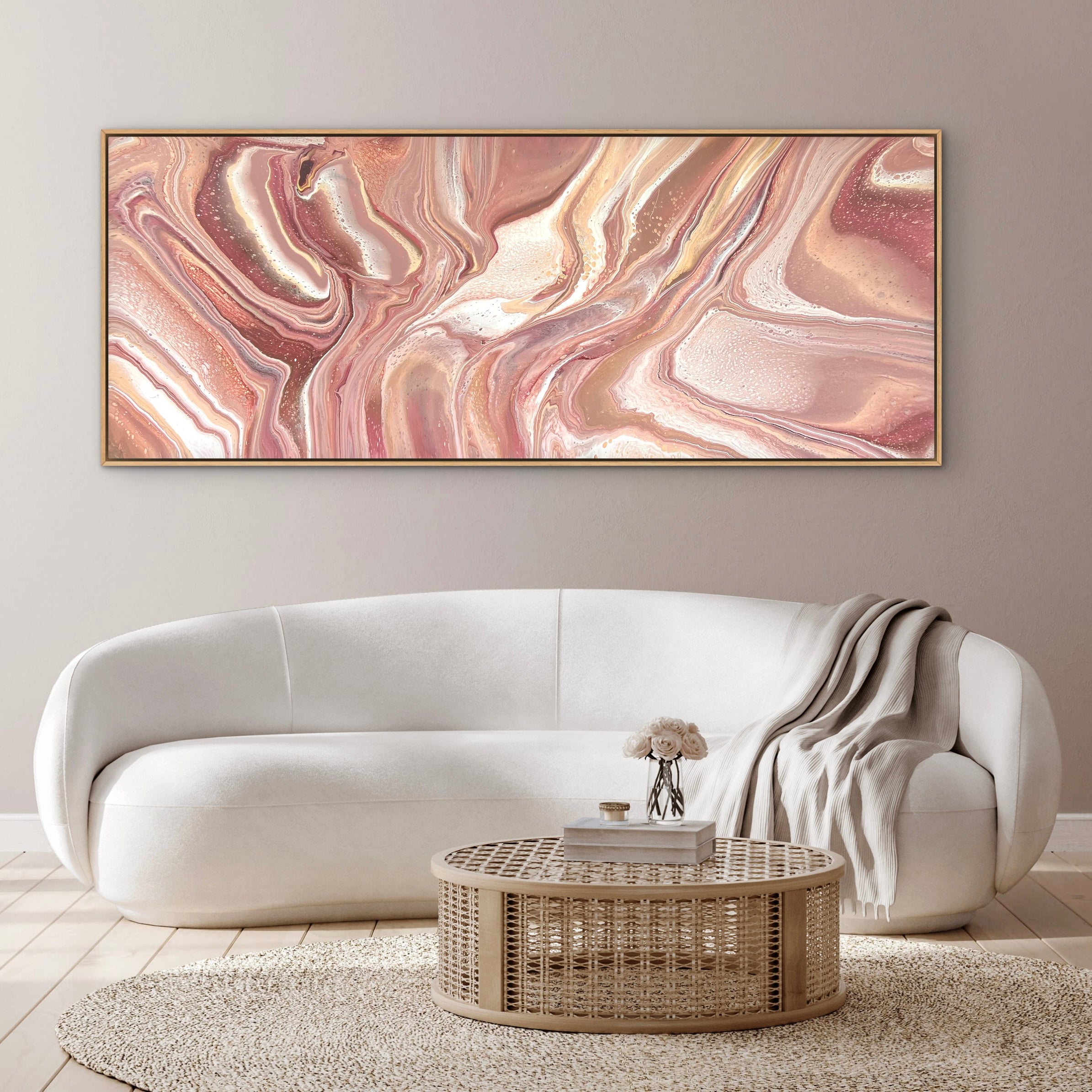 Rose Dust 200cm x 80cm Abstract Art Painting (SOLD)