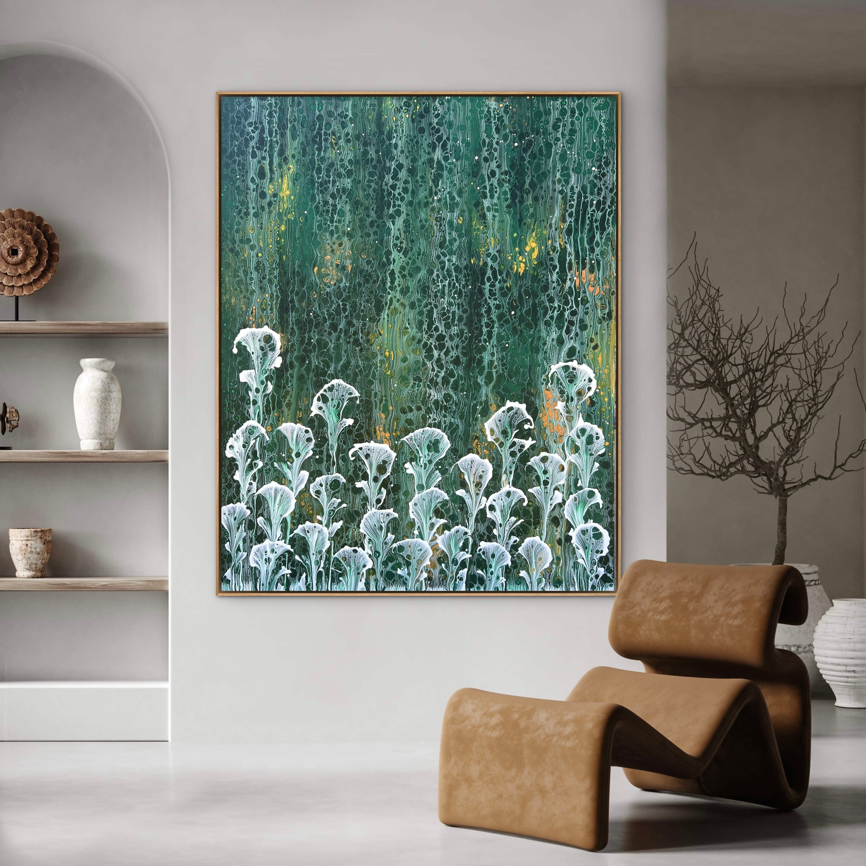 Whispering Breeze 120cm x 150cm Floral and Coral Art Painting