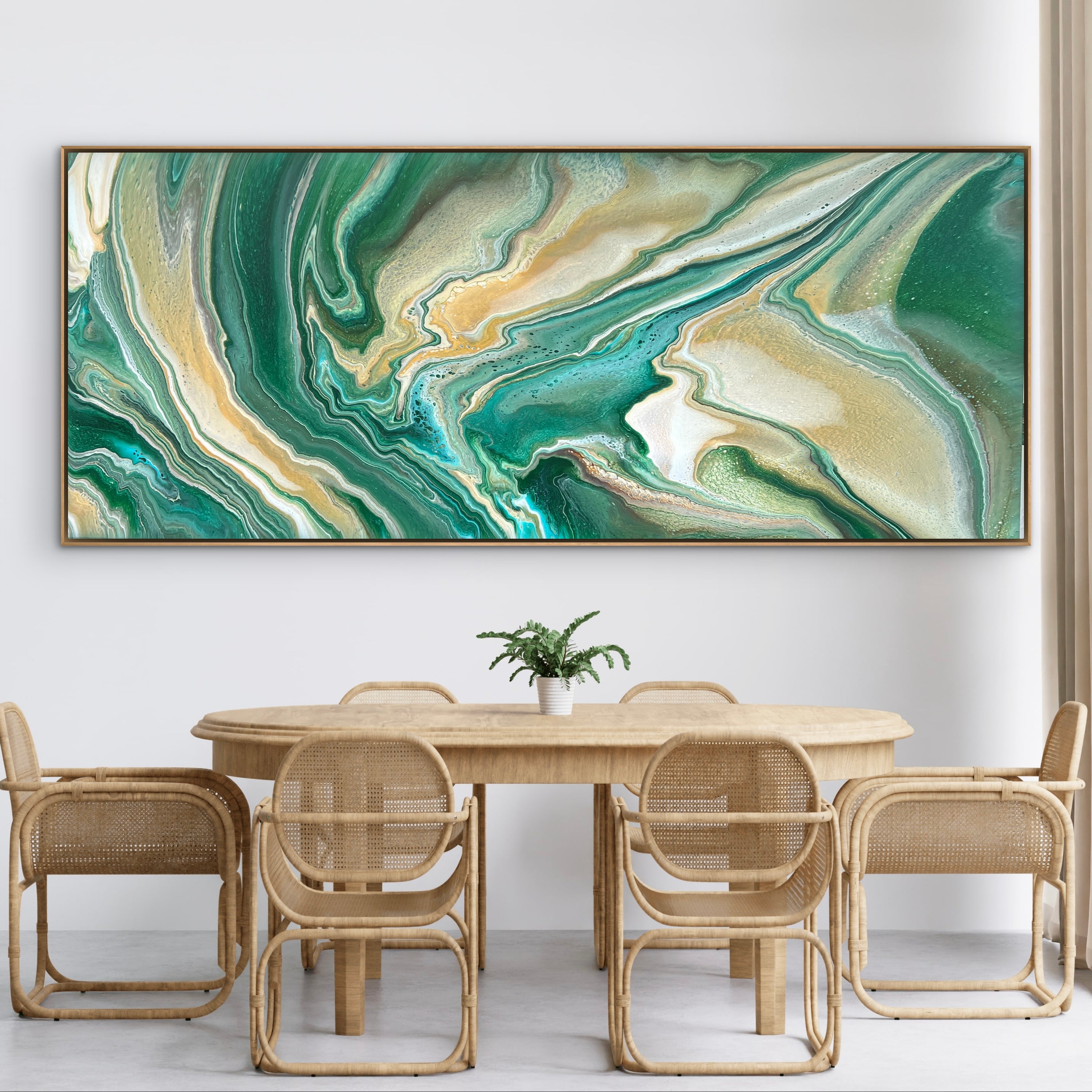 Natures Oasis 240cm x 100cm Abstract Art Painting