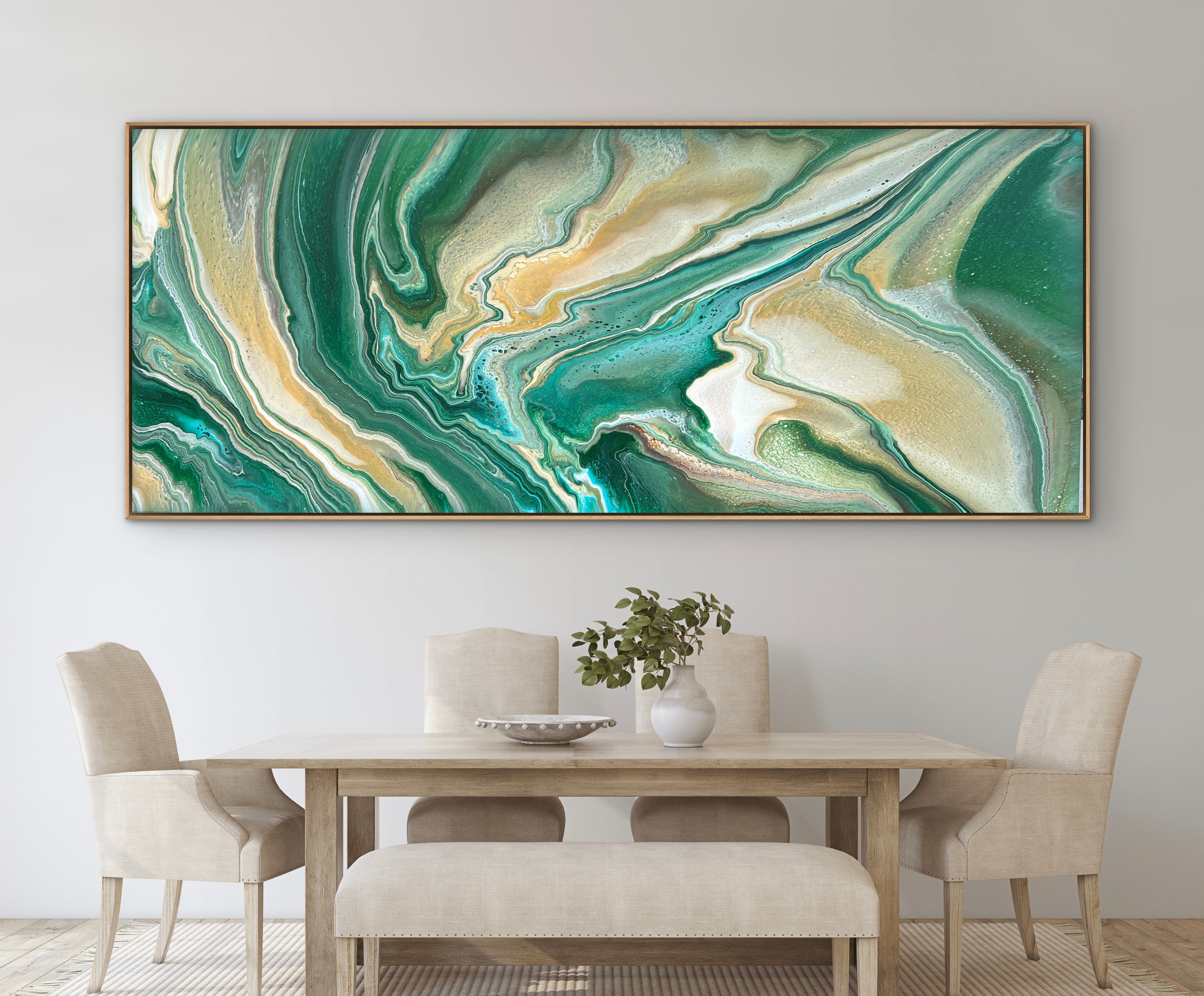 Natures Oasis 240cm x 100cm Abstract Art Painting