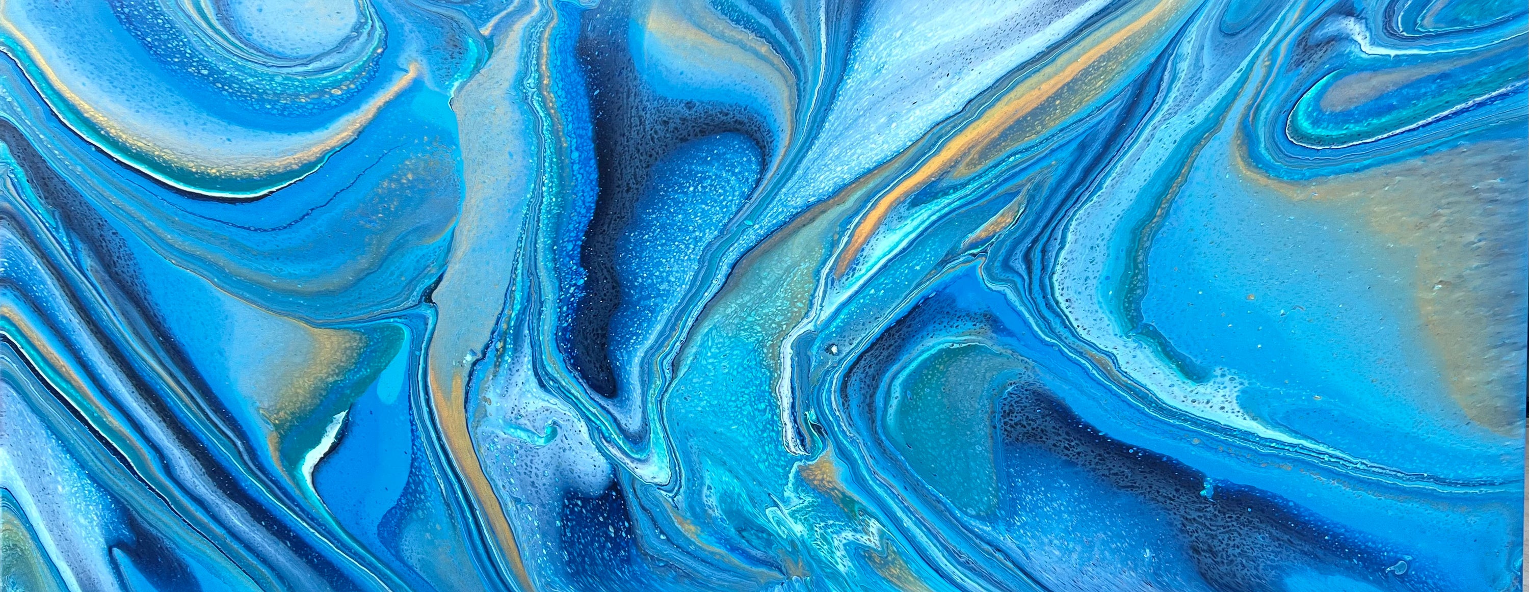 Tidal Glow 200cm x 80cm Abstract Art Painting