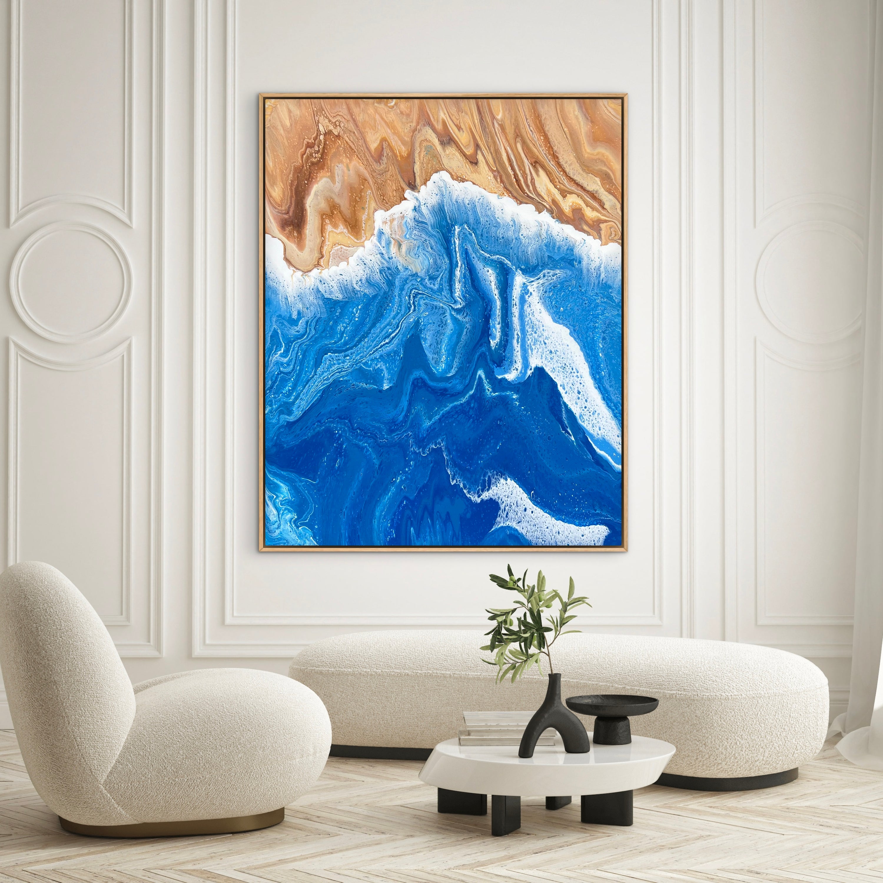 Ocean Glow 120cm x 150cm Beach Abstract Art Painting