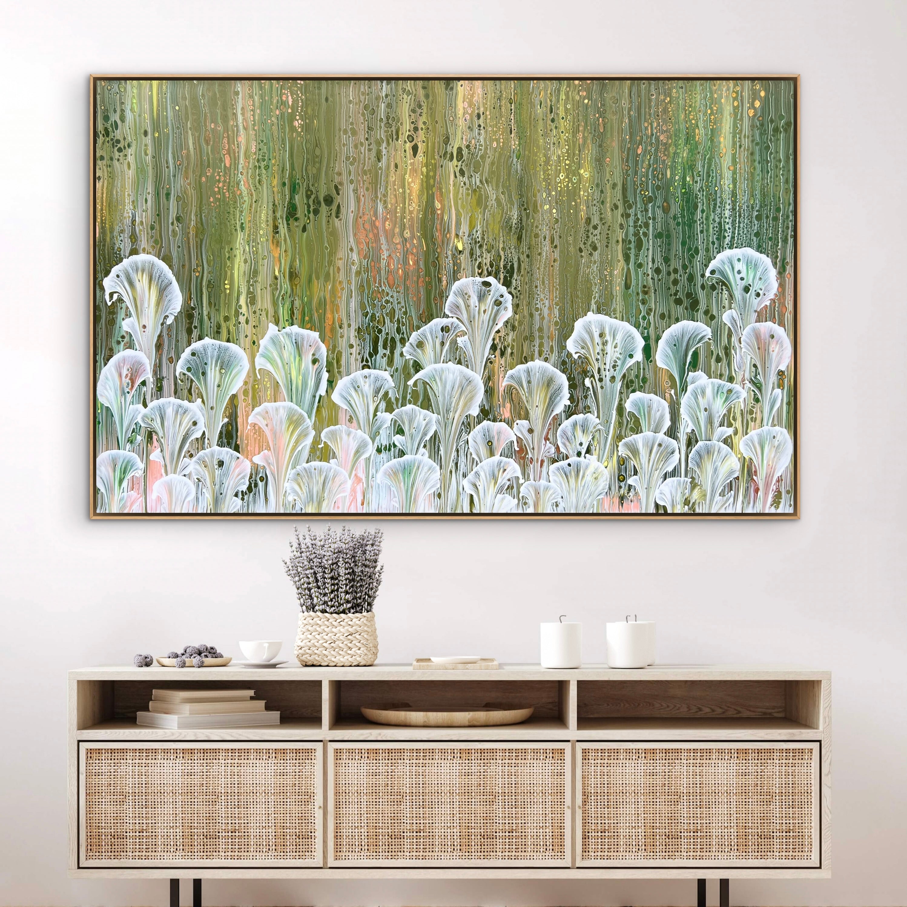 Wandering Meadow 160cm x 100cm Floral and Coral Art Painting