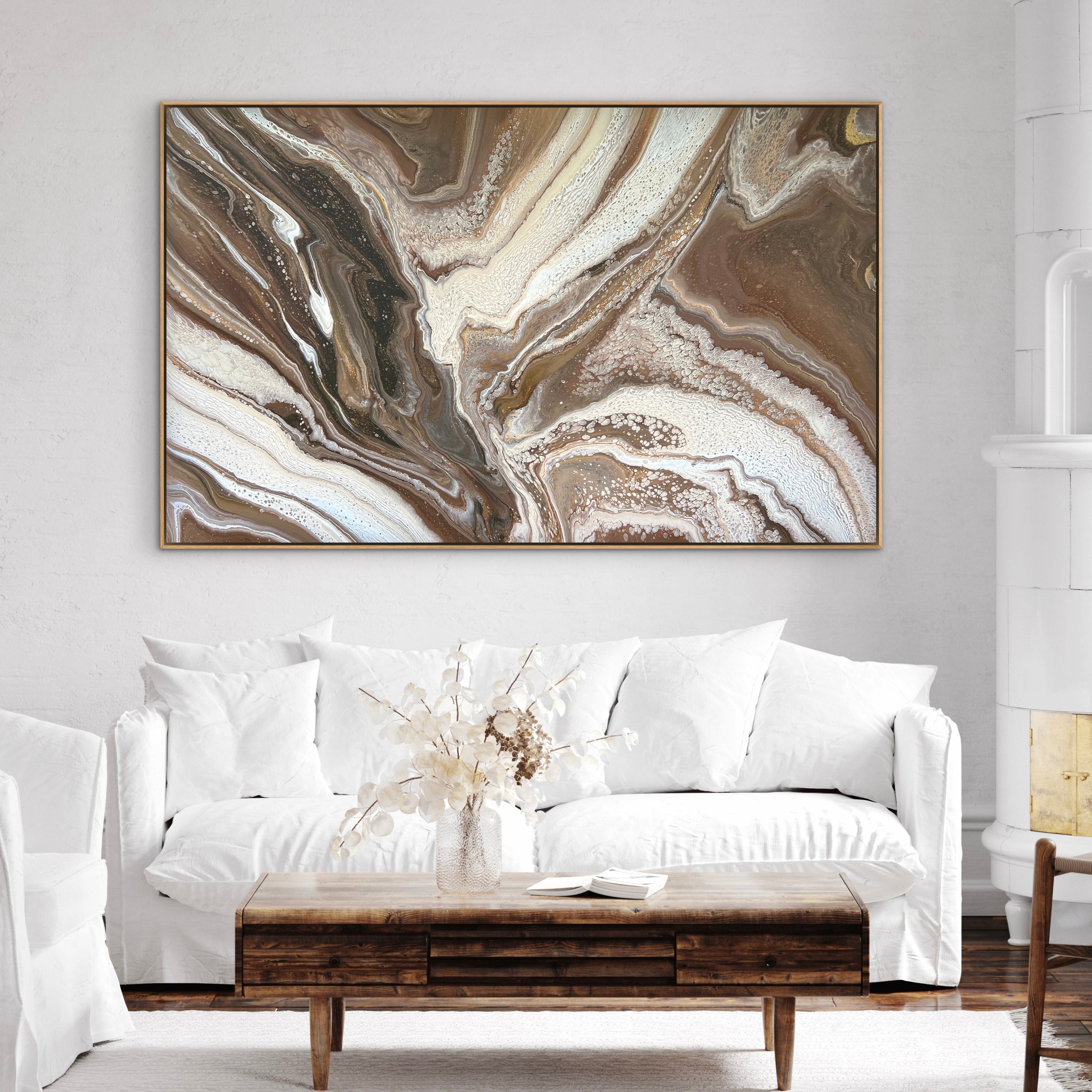 Mocha and Sugar 160cm x 100cm Abstract Art Painting