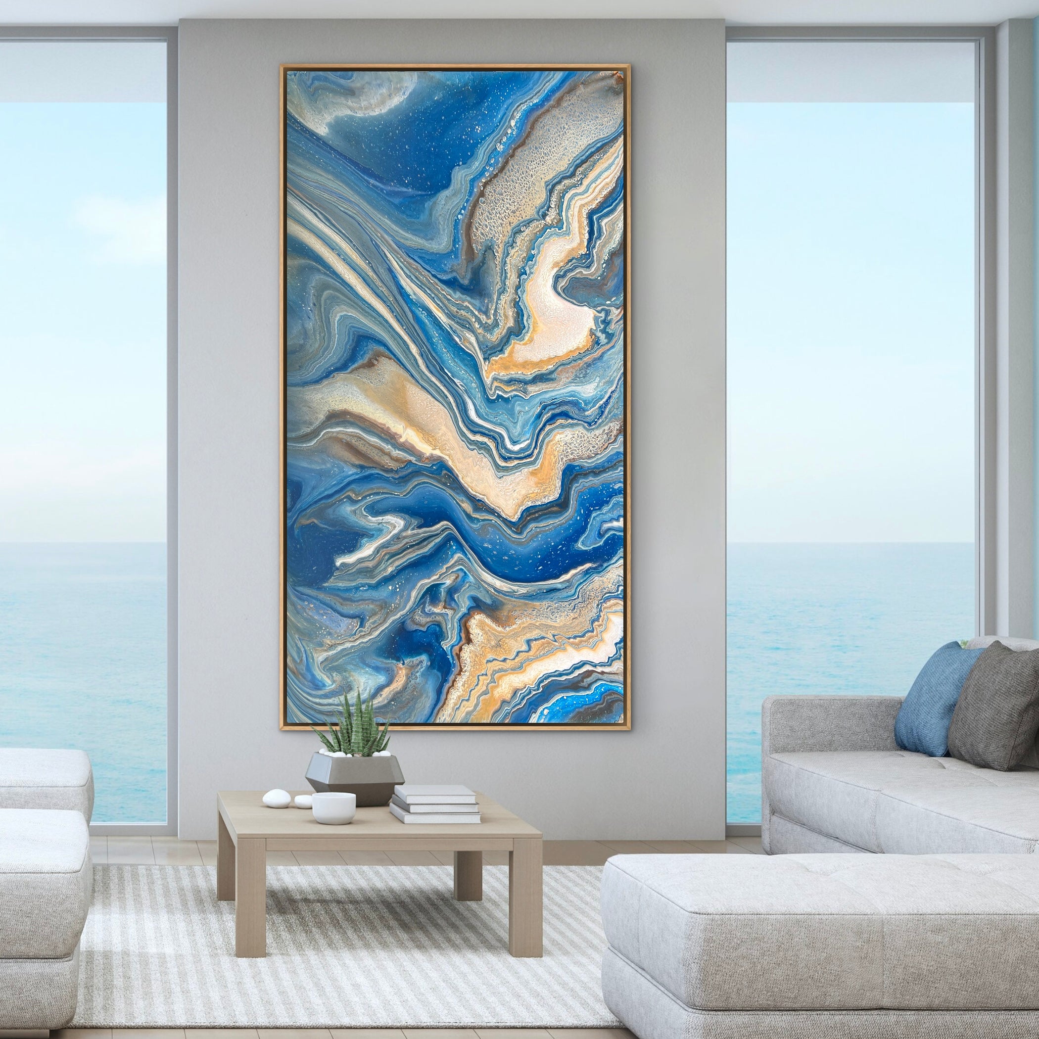 Of The Sea 190cm x 100cm Abstract Art Painting