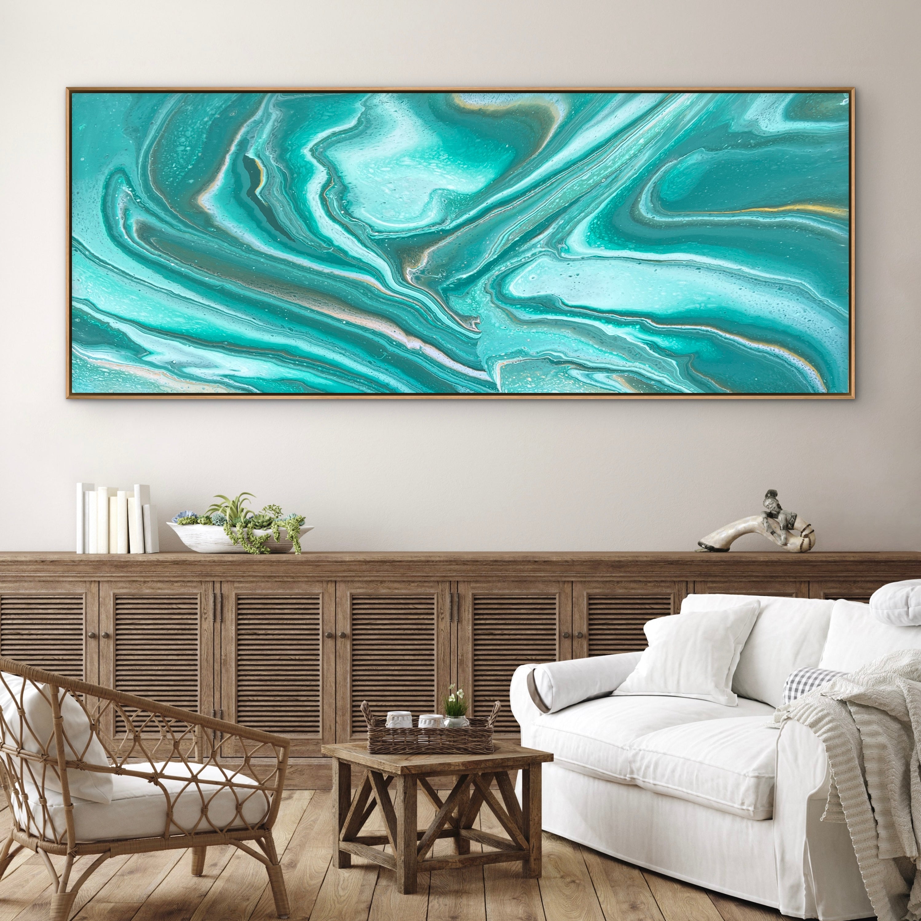 Jaded Blossom 200cm x 80cm Abstract Art Painting
