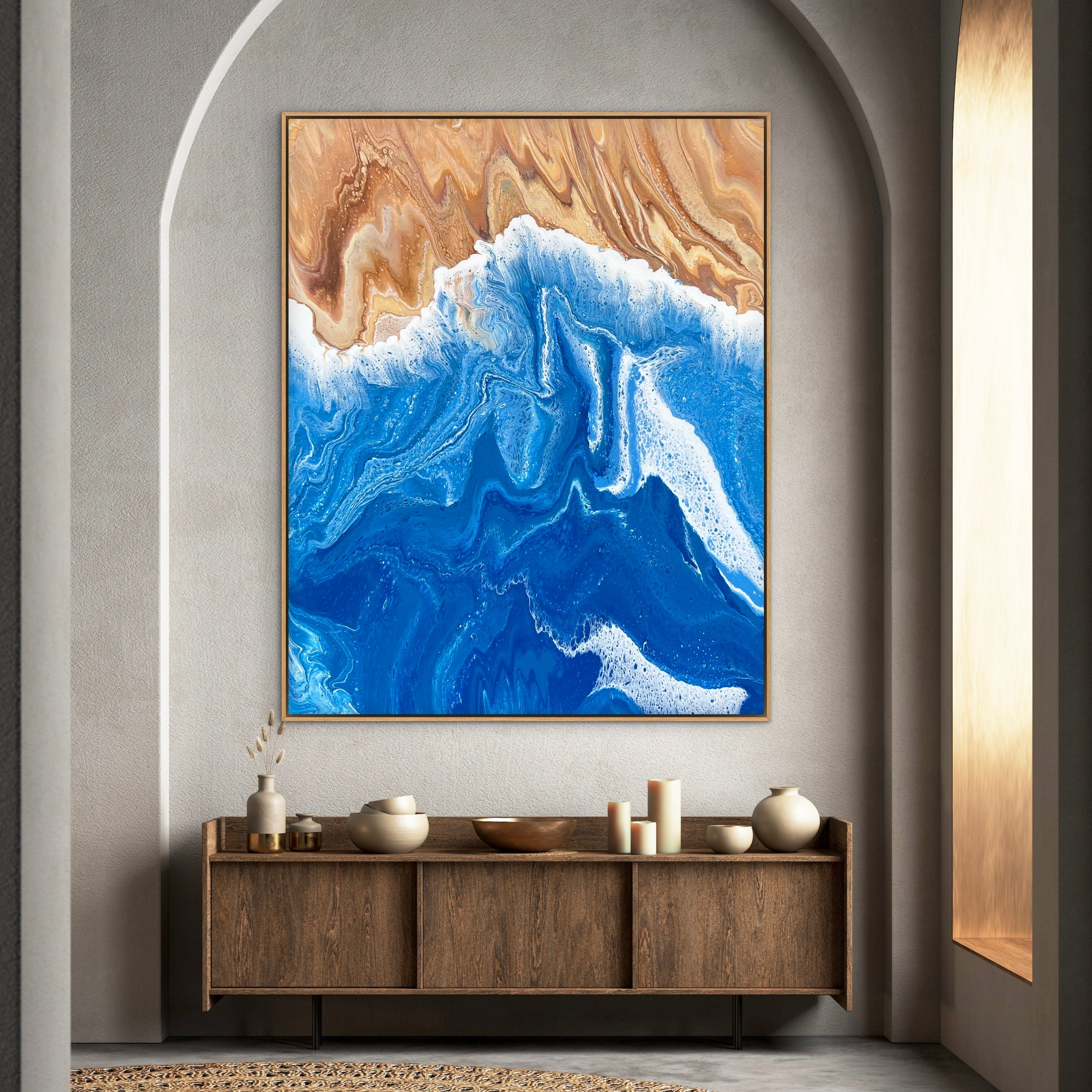 Ocean Glow 120cm x 150cm Beach Abstract Art Painting
