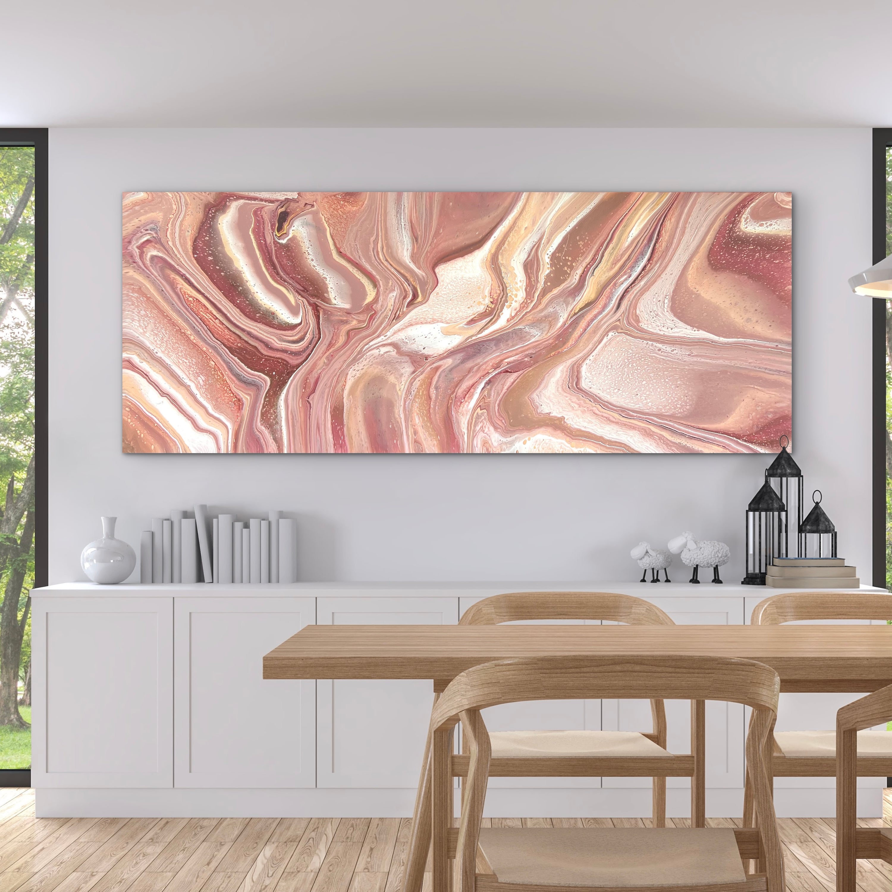 Rose Dust 200cm x 80cm Abstract Art Painting (SOLD)