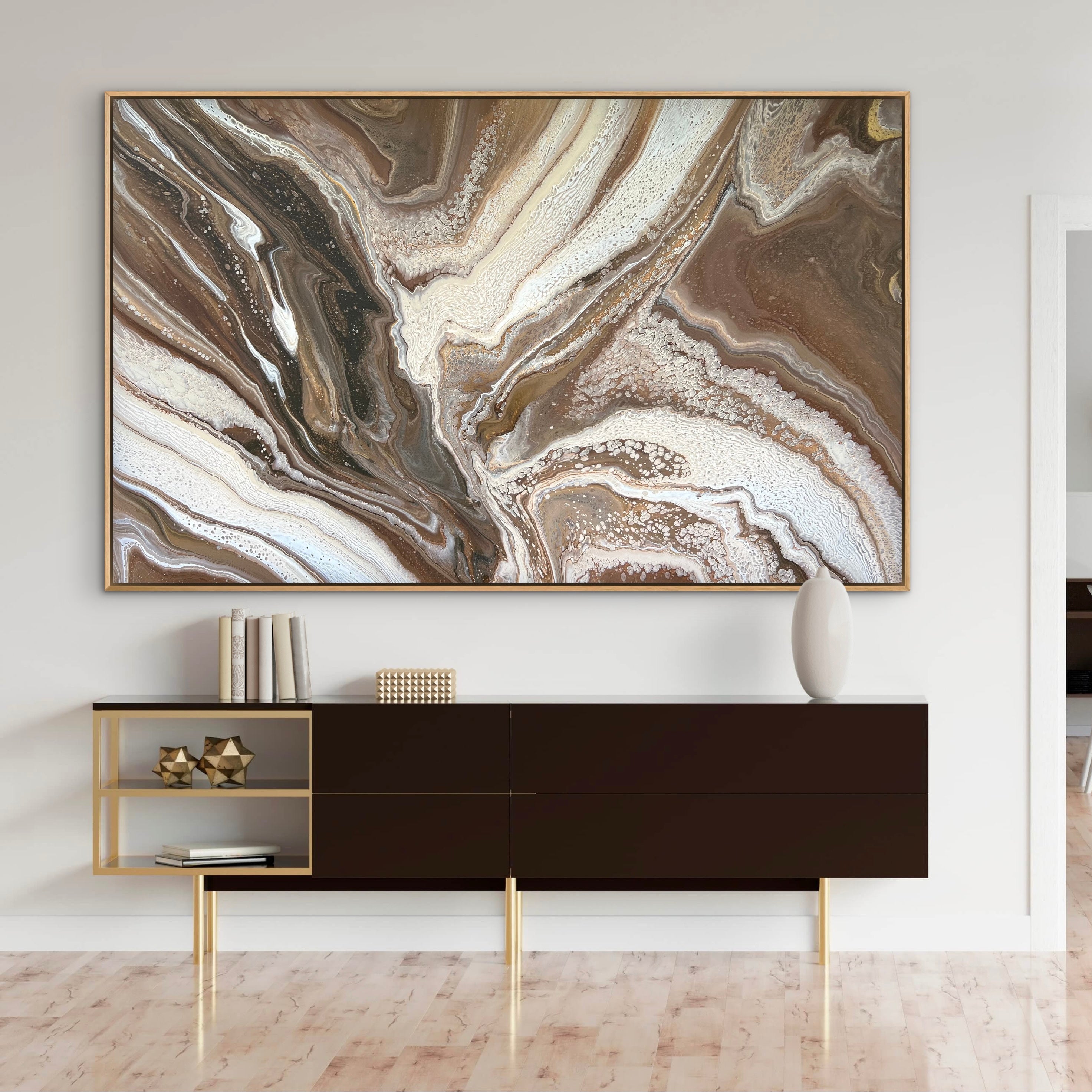 Mocha and Sugar 160cm x 100cm Abstract Art Painting