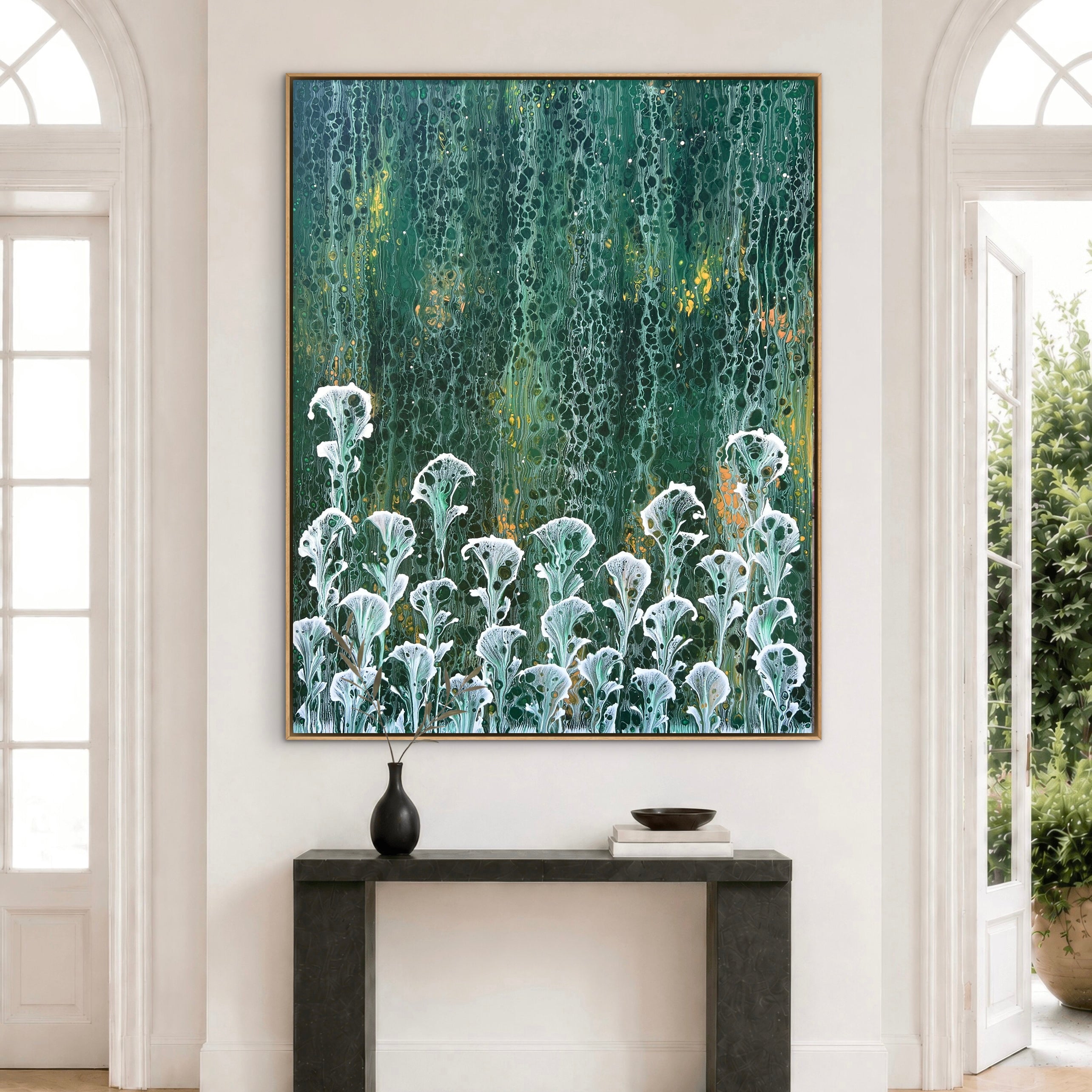 Whispering Breeze 120cm x 150cm Floral and Coral Art Painting