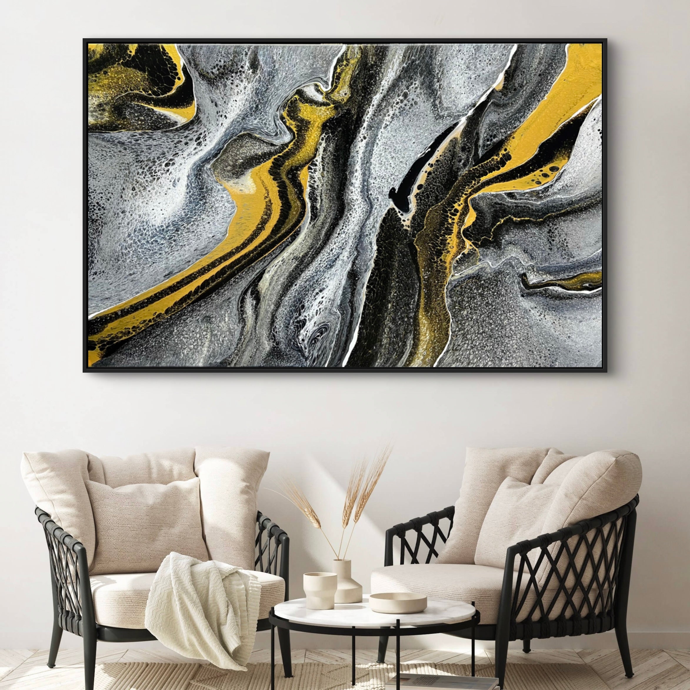Gold Rush 160cm x 100cm Abstract Art Painting
