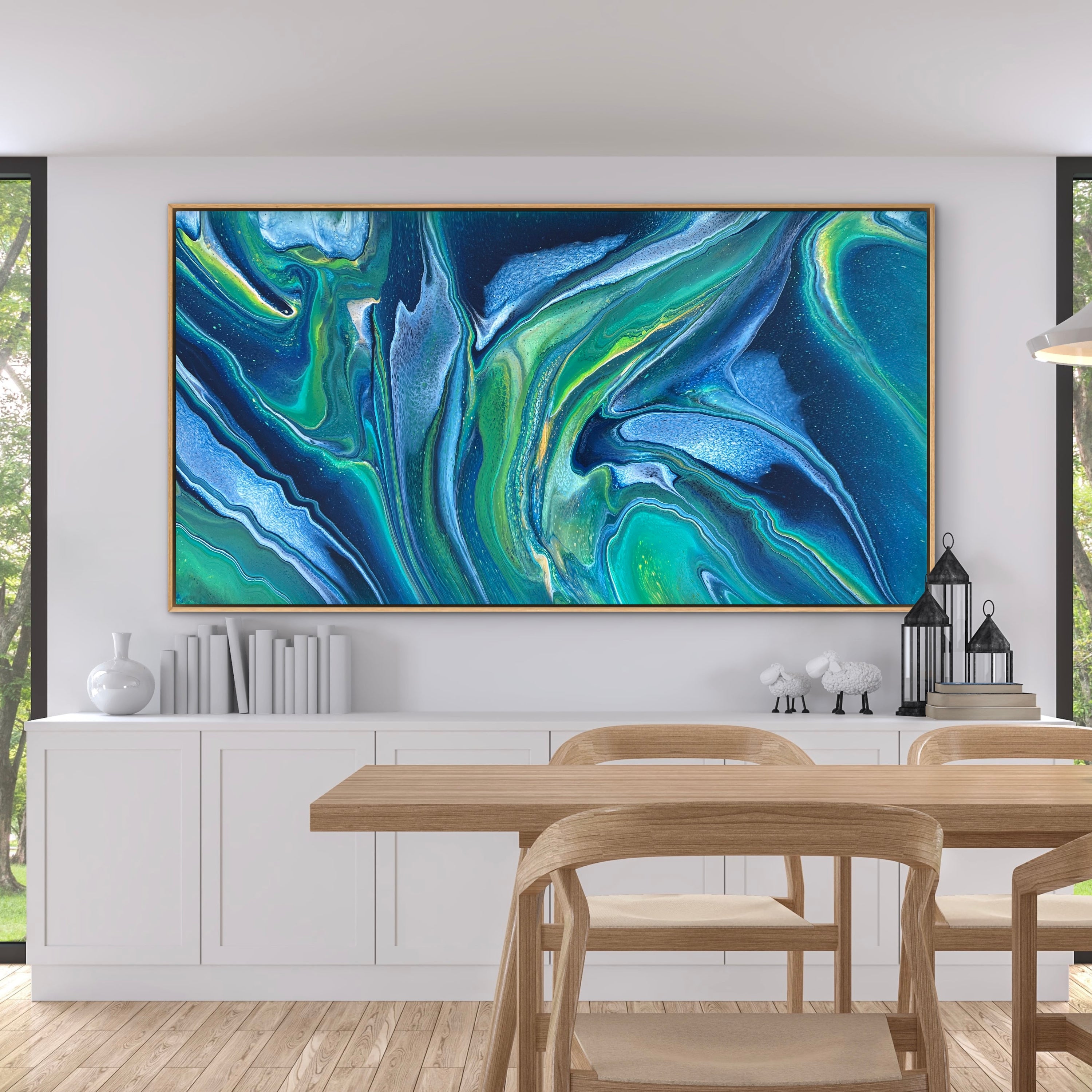 Royal Peacock 190cm x 100cm Abstract Art Painting