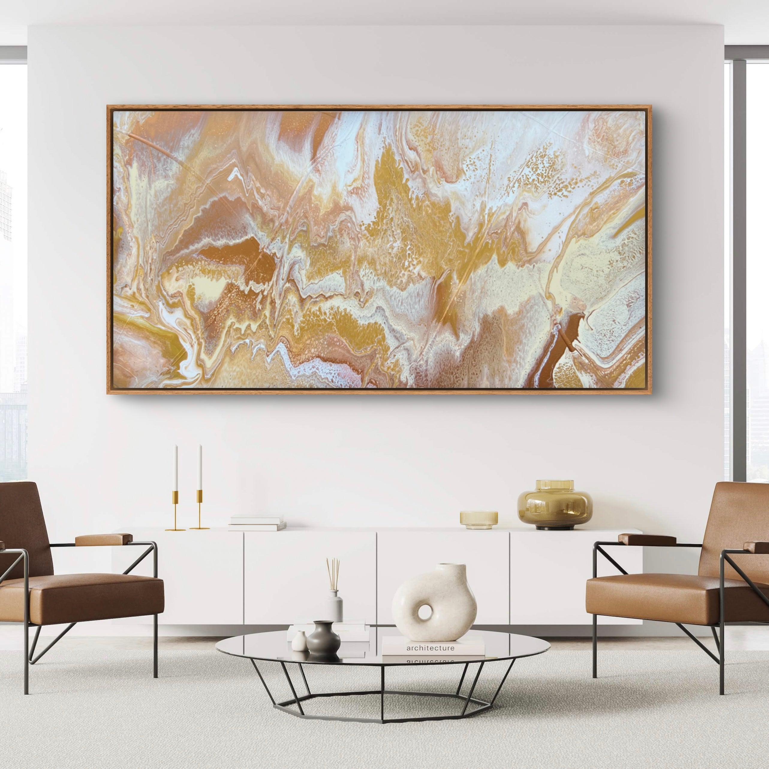 Natural Sardonyx 190cm x 100cm Textured Abstract Art Painting