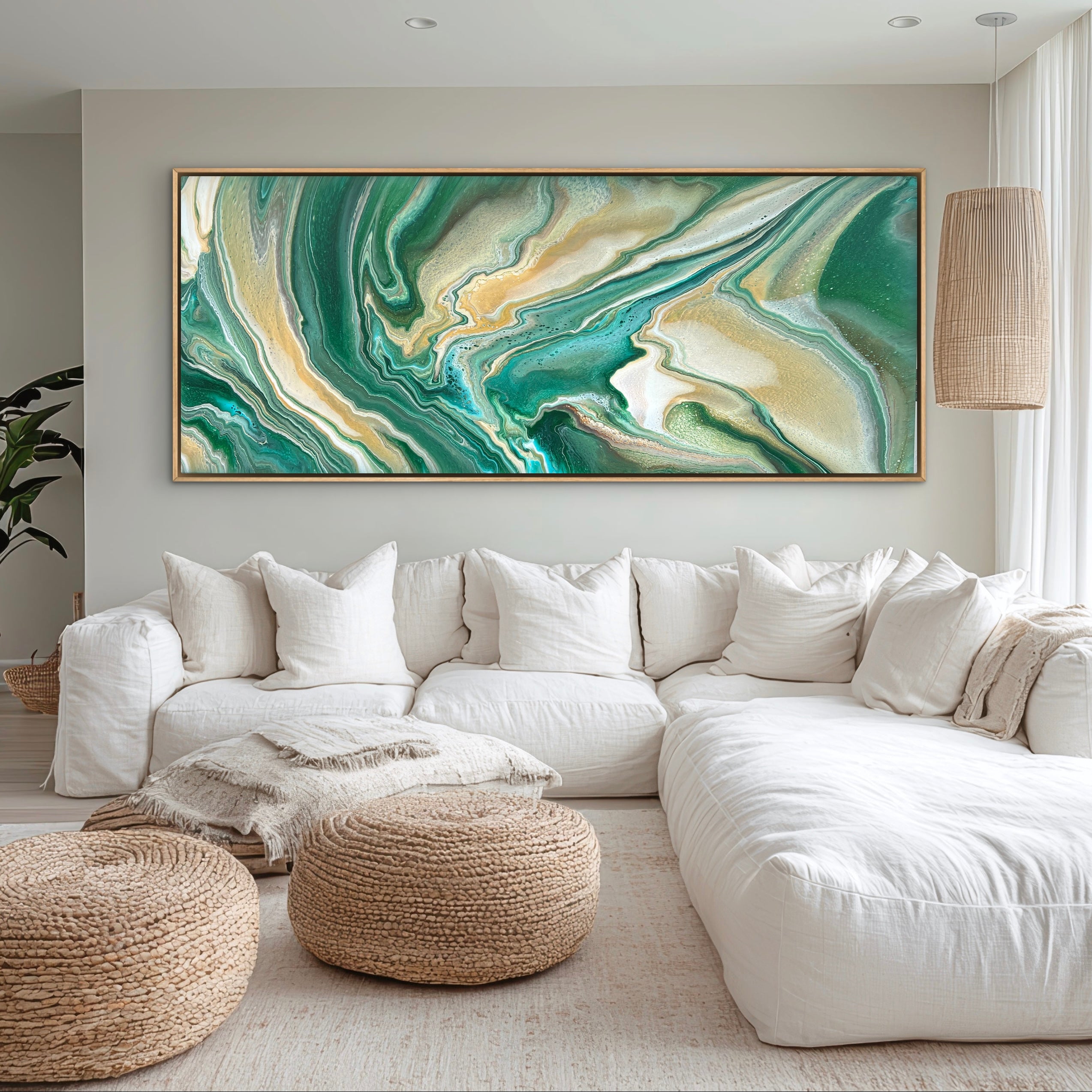 Natures Oasis 240cm x 100cm Abstract Art Painting