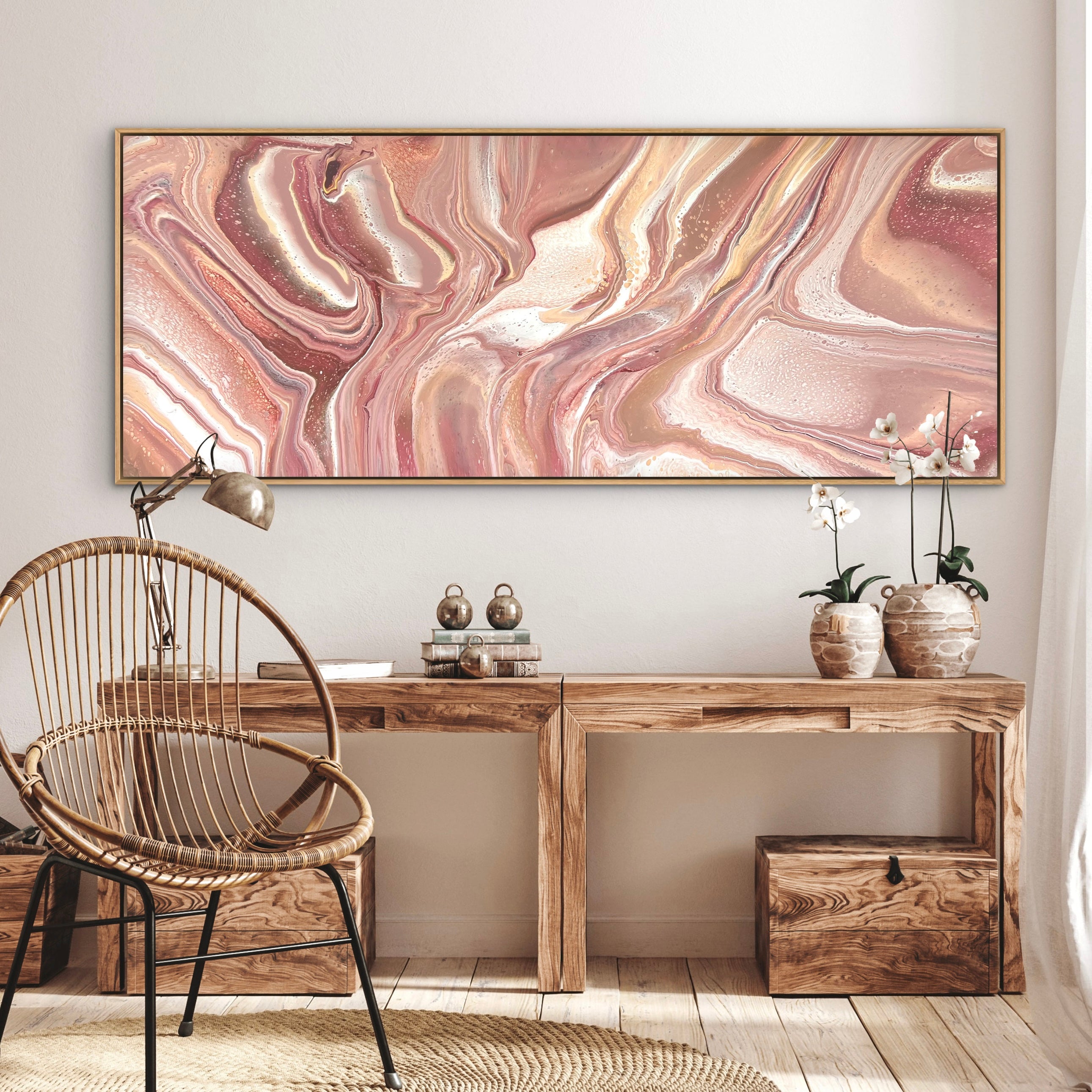 Rose Dust 200cm x 80cm Abstract Art Painting (SOLD)