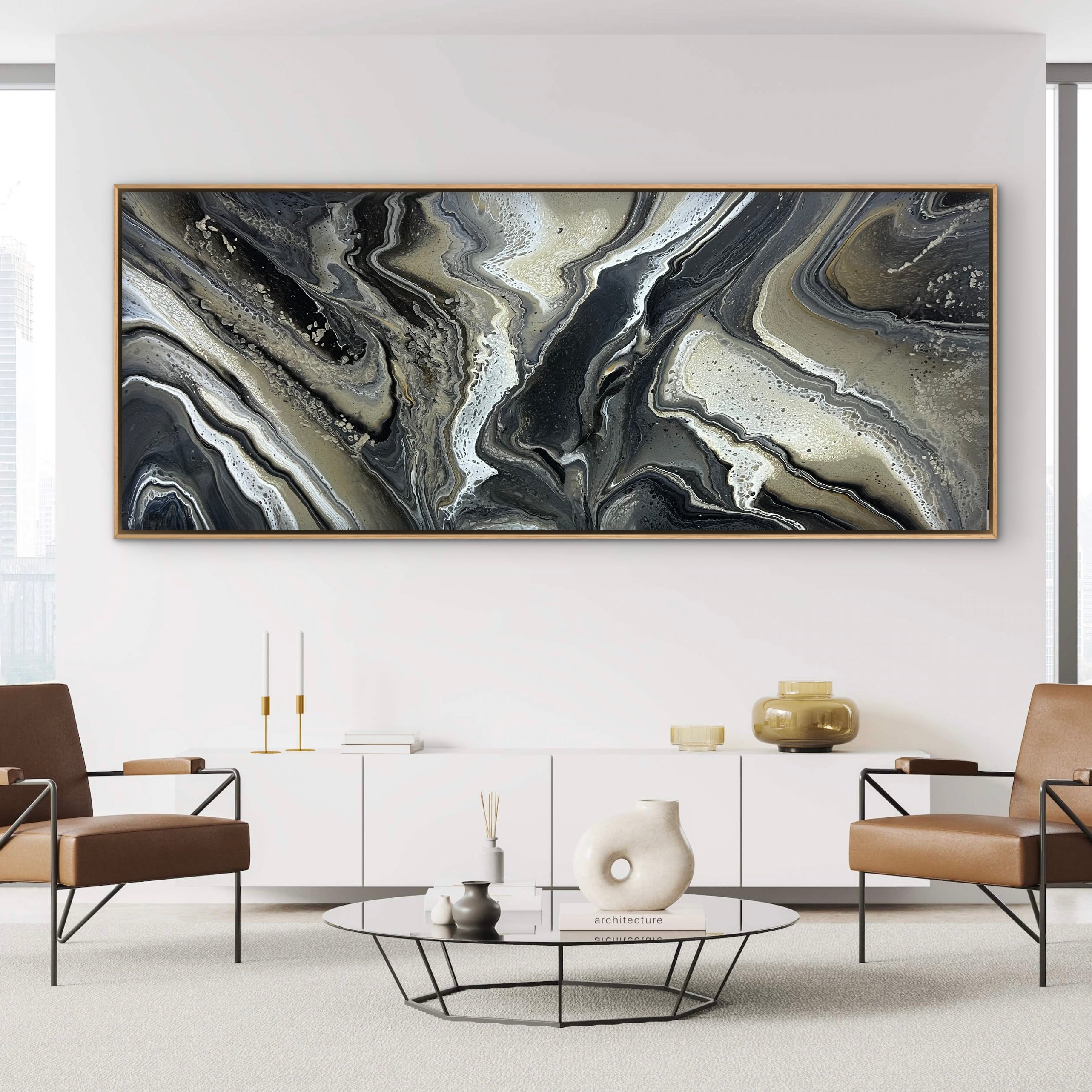 Shadow 200cm x 80cm Abstract Art Painting