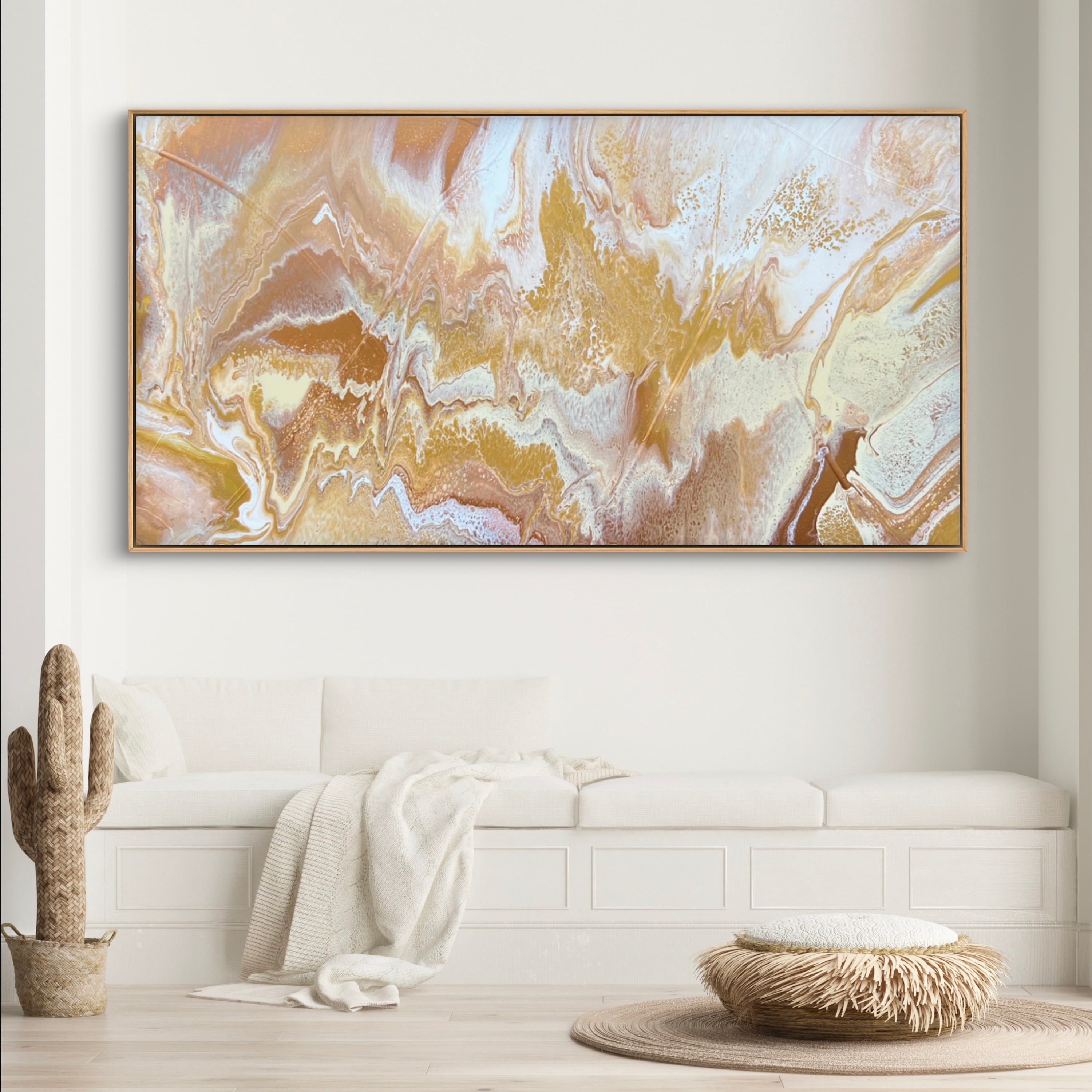 Natural Sardonyx 190cm x 100cm Textured Abstract Art Painting