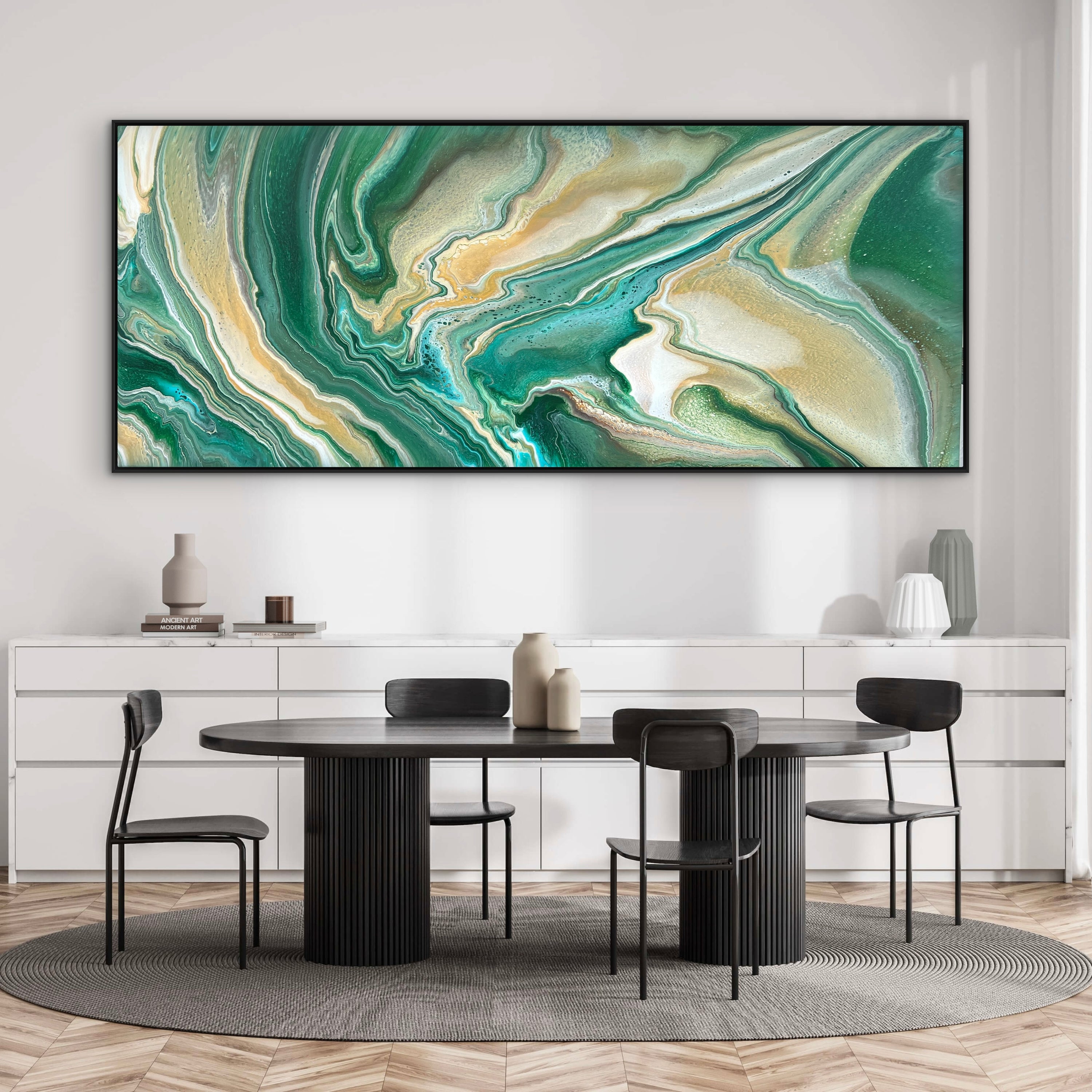 Natures Oasis 240cm x 100cm Abstract Art Painting