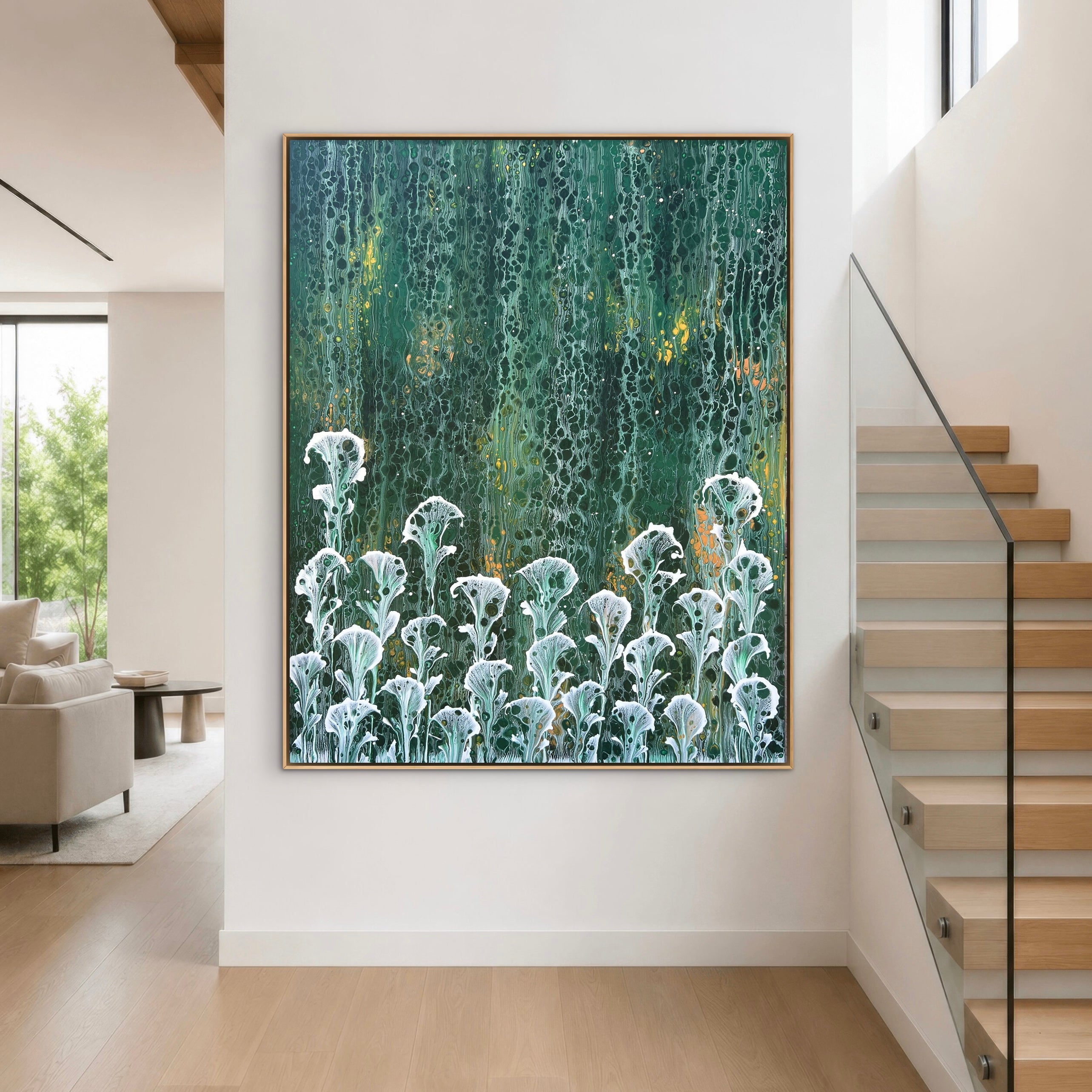 Whispering Breeze 120cm x 150cm Floral and Coral Art Painting