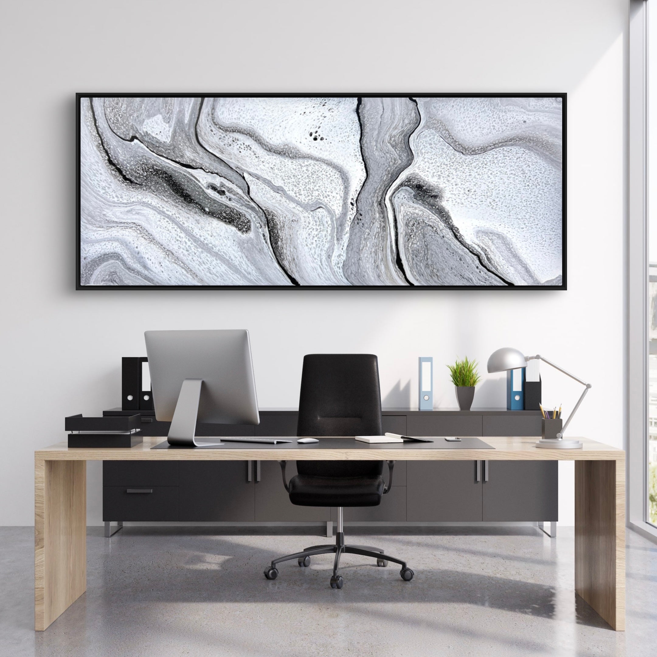 Marbled 200cm x 80cm Abstract Art Painting