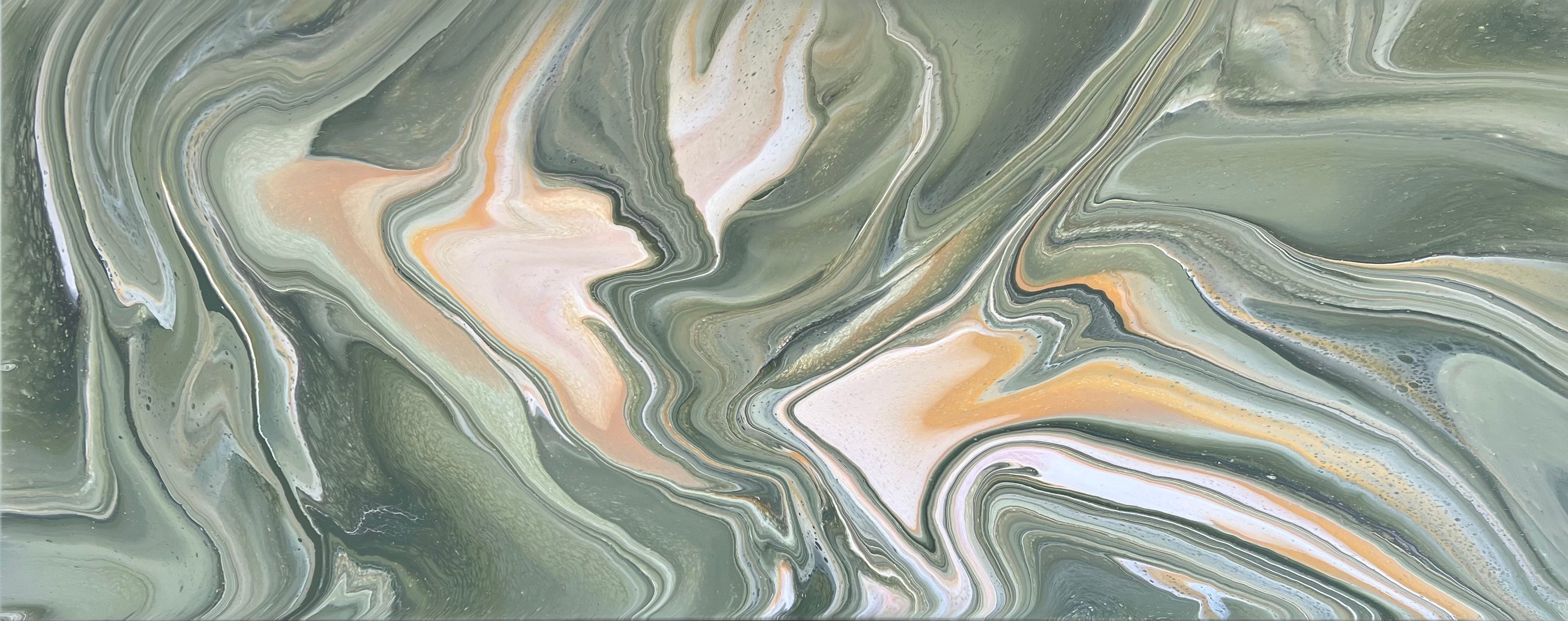 Flowing Eucalyptus 200cm x 80cm Abstract Art Painting