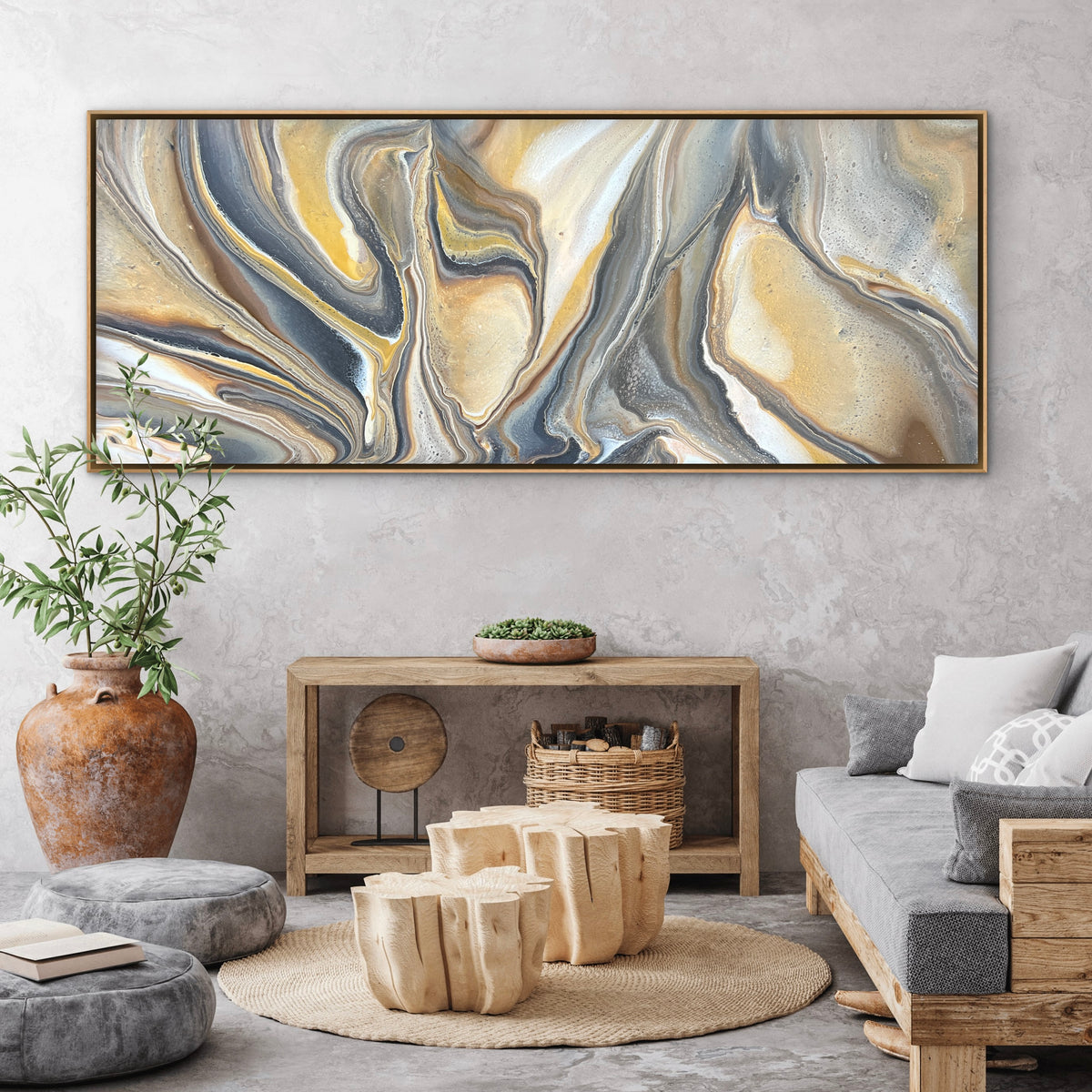 Tectonic 200cm x 80cm Abstract Art Painting