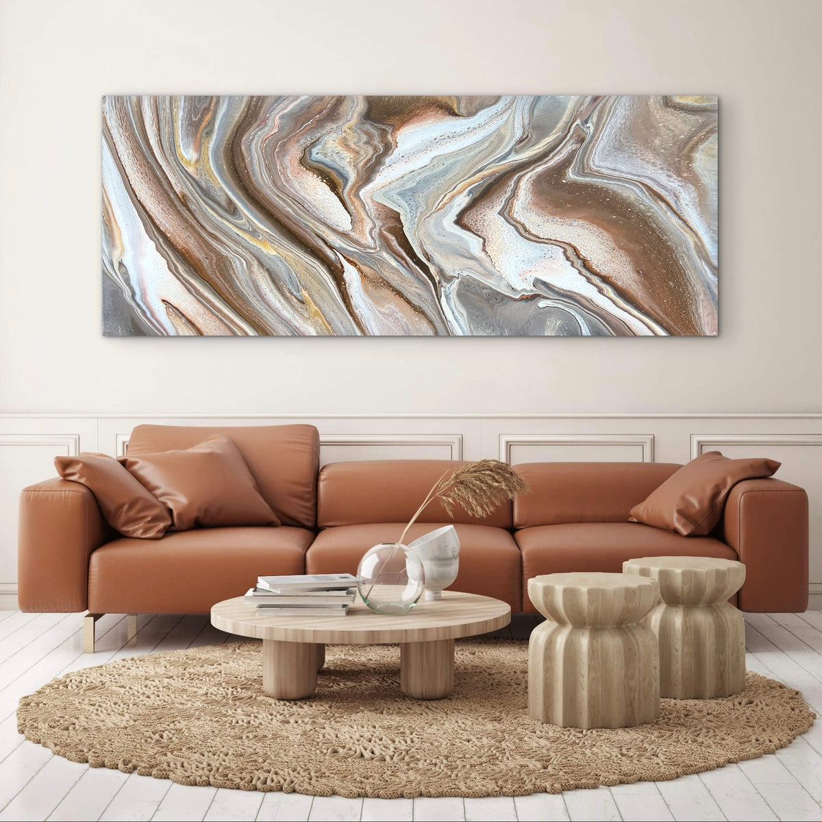 Slated Earth 200cm x 80cm Abstract Art Painting