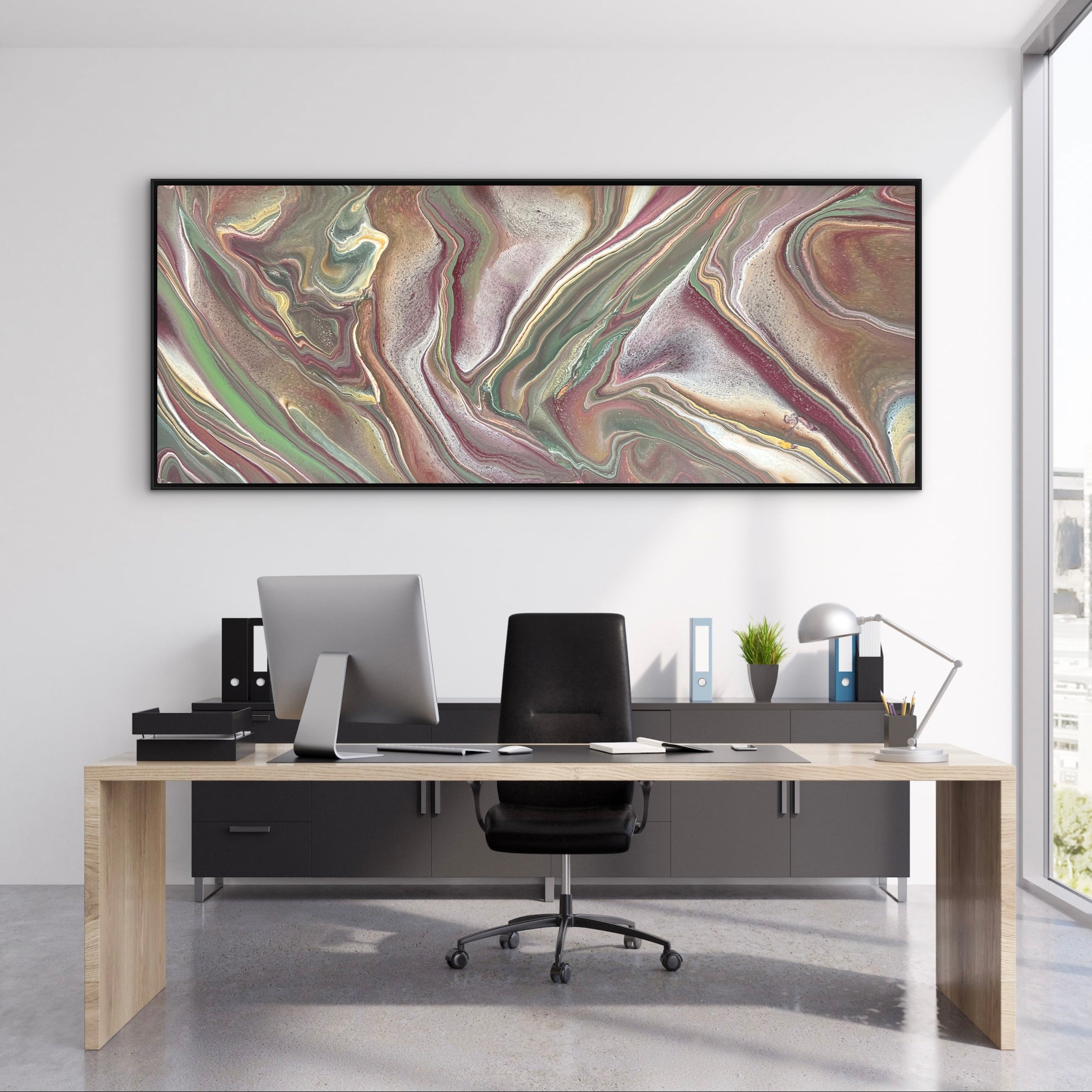 Jaded Mauve 200cm x 80cm Abstract Art Painting