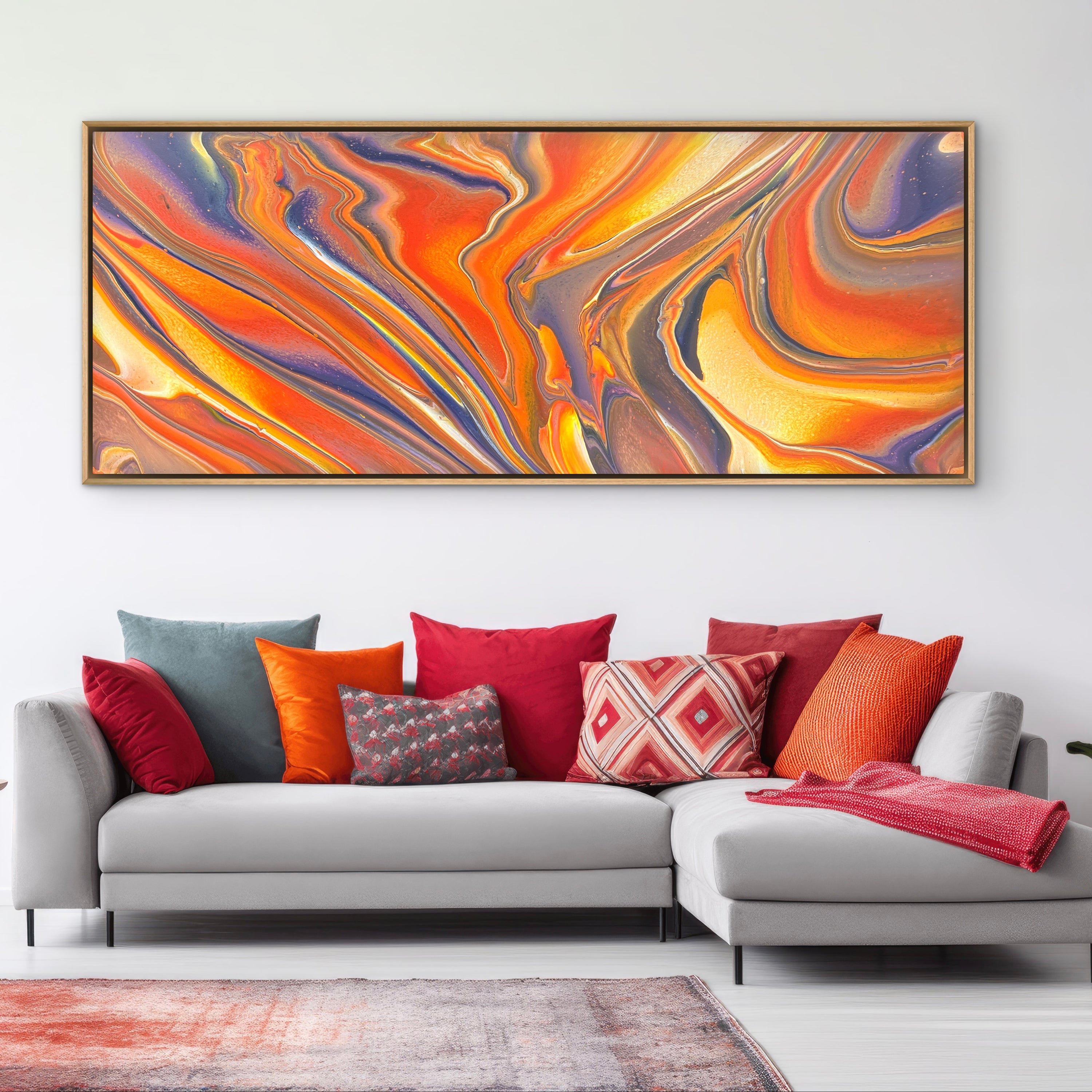 At Sunset... 200cm x 80cm Abstract Art Painting