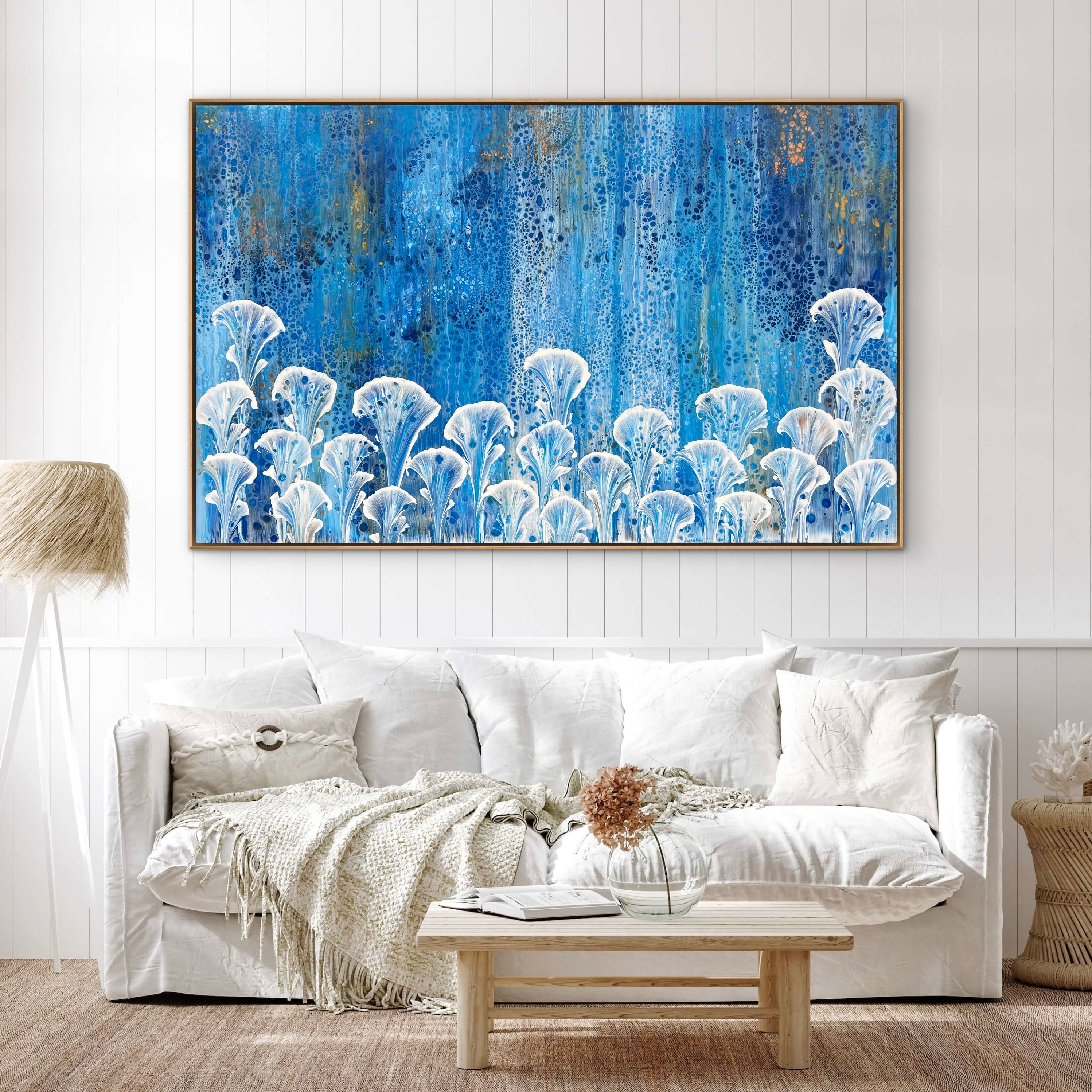 The Reef 160cm x 100cm Floral and Coral Art Painting
