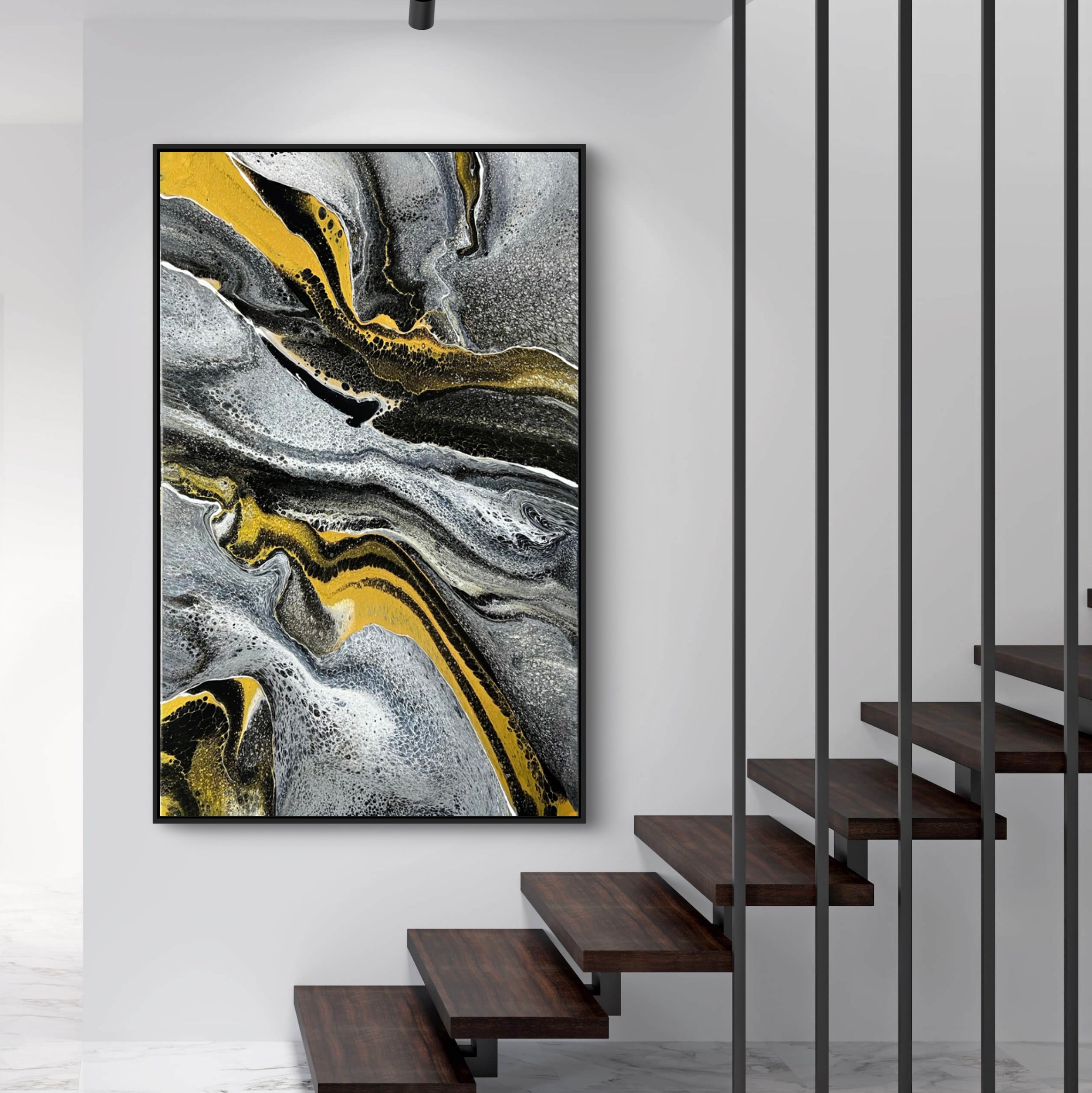 Gold Rush 160cm x 100cm Abstract Art Painting