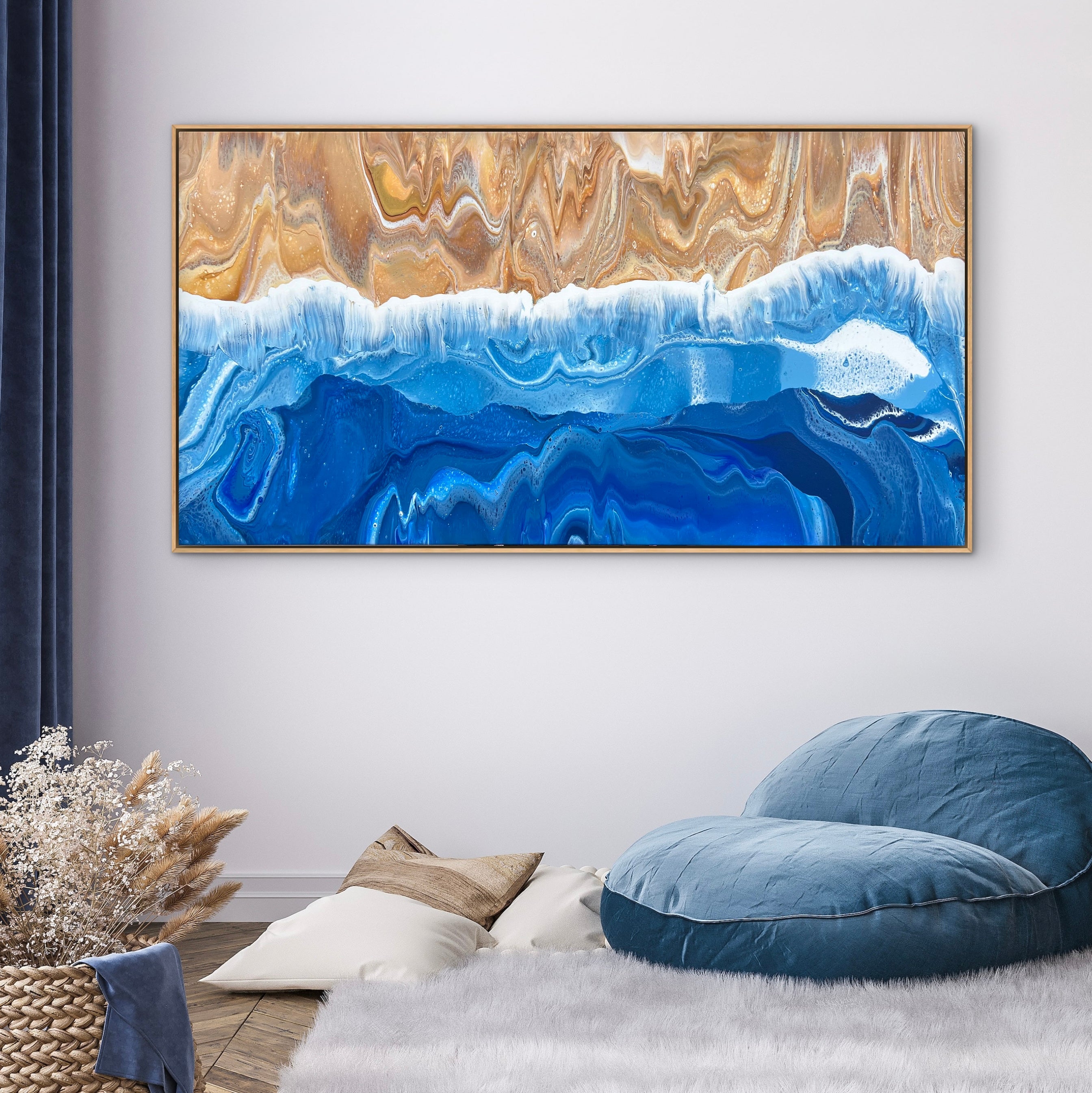 Coastal Drift 190cm x 100cm Beach Abstract Art Painting (SOLD)