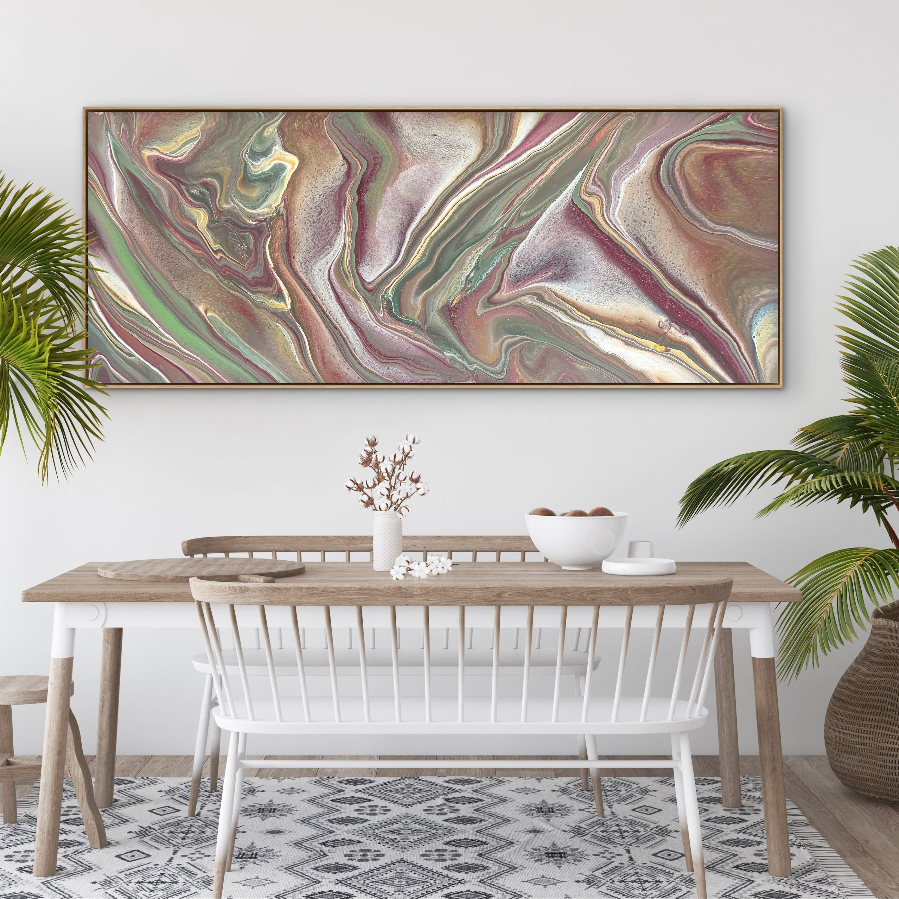Jaded Mauve 200cm x 80cm Abstract Art Painting