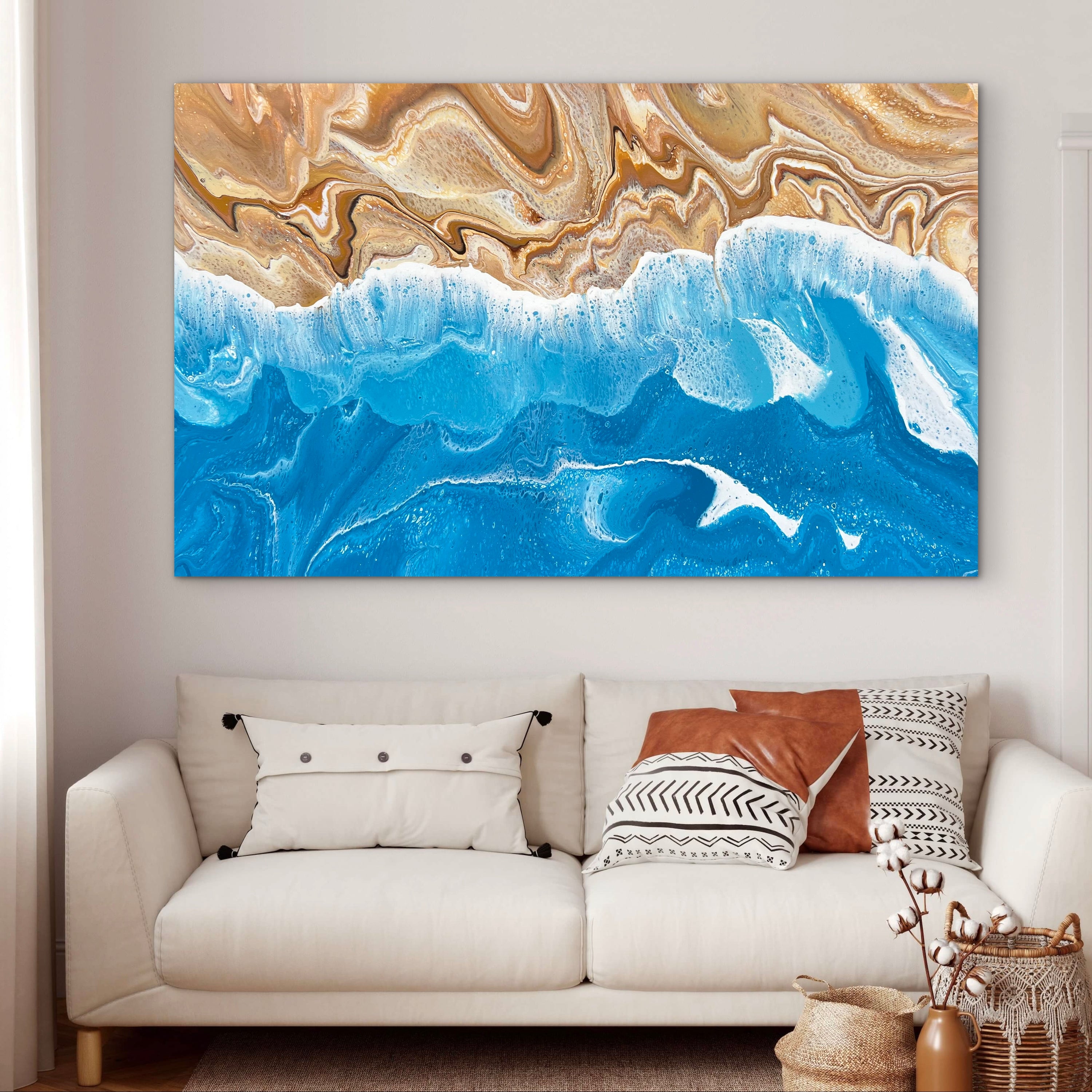 Ocean Pulse 160cm x 100cm Beach Abstract Art Painting