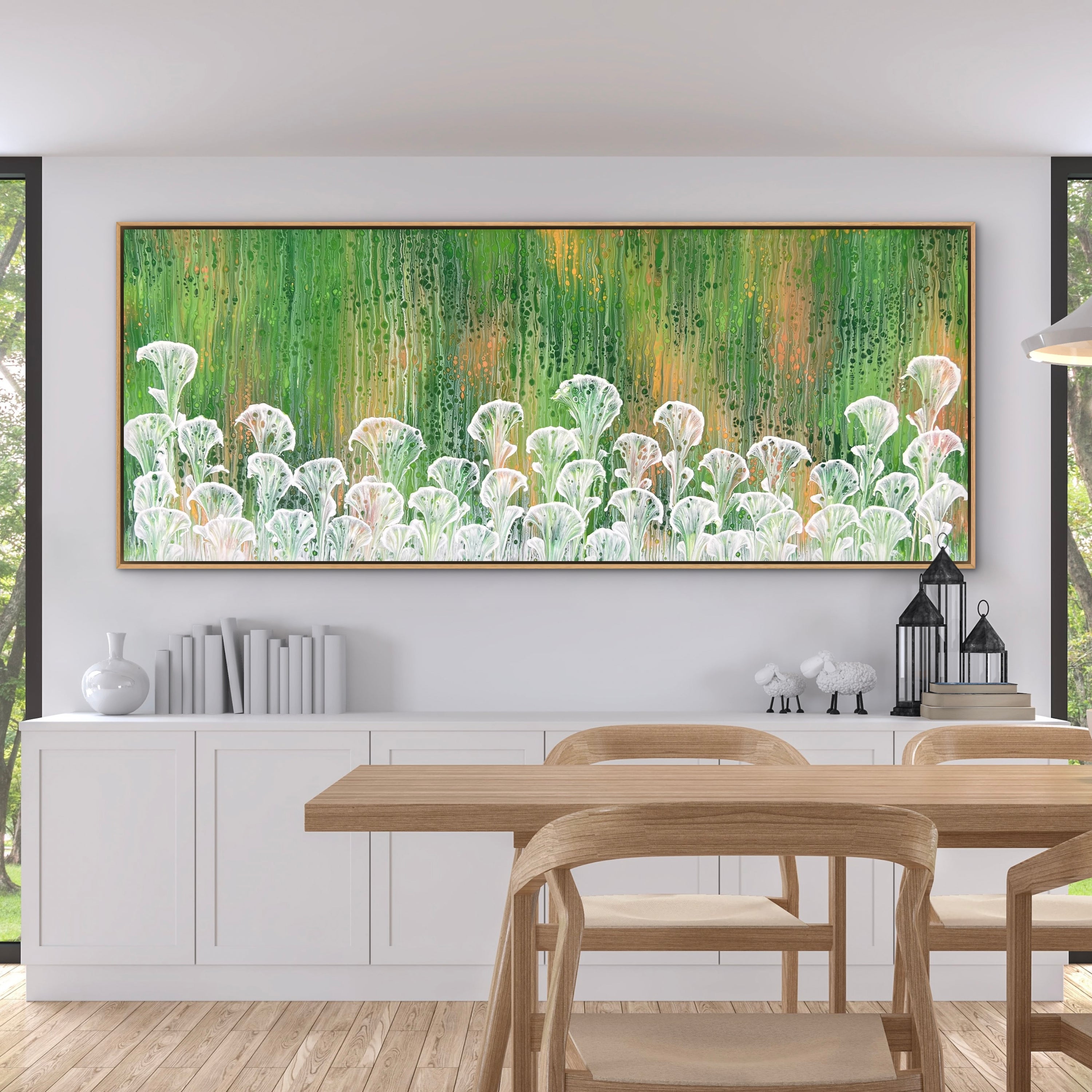 Natures Bloom 200cm x 80cm Floral and Coral Art Painting