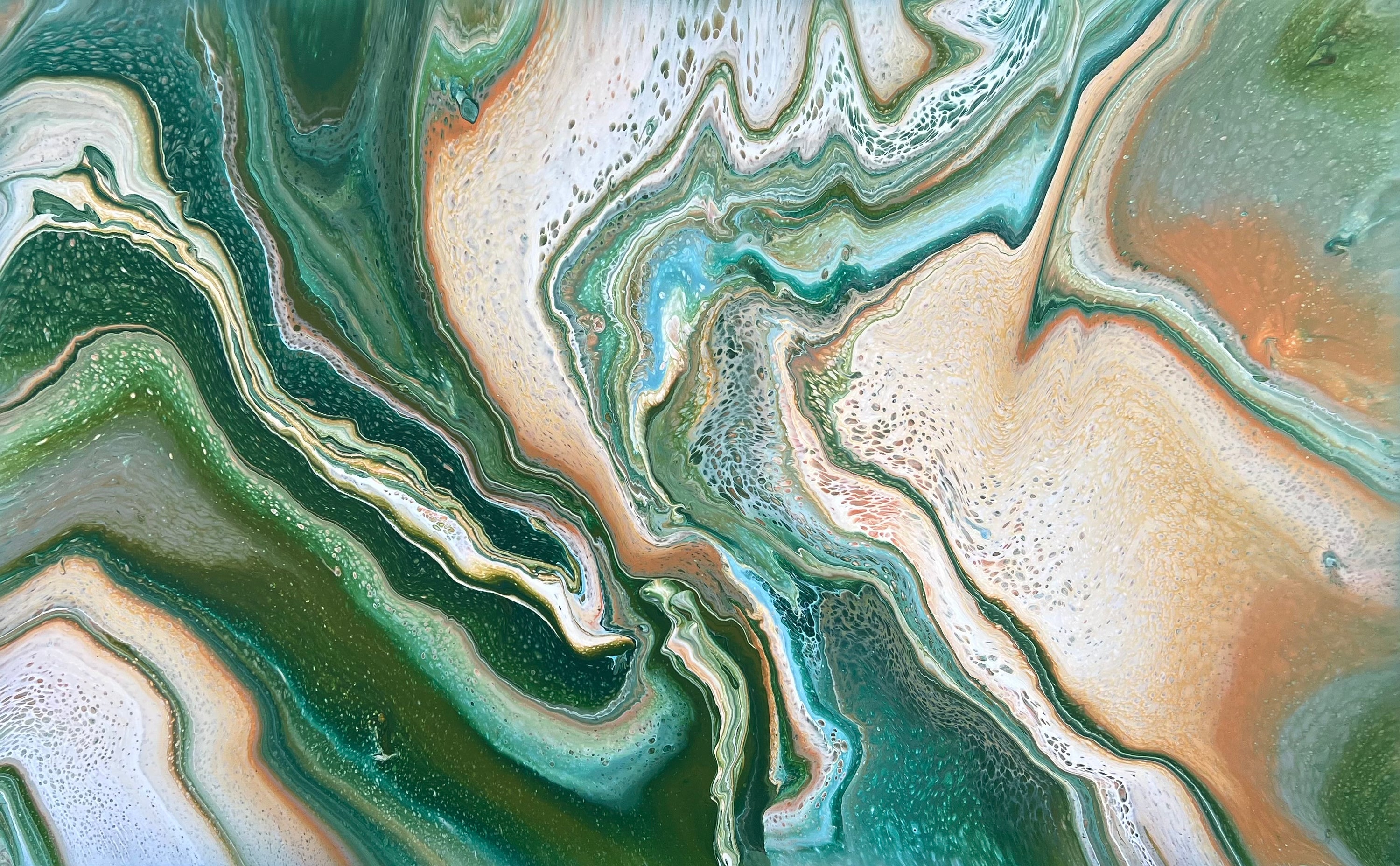 Flourishing Terracotta 160cm x 100cm Abstract Art Painting (SOLD)