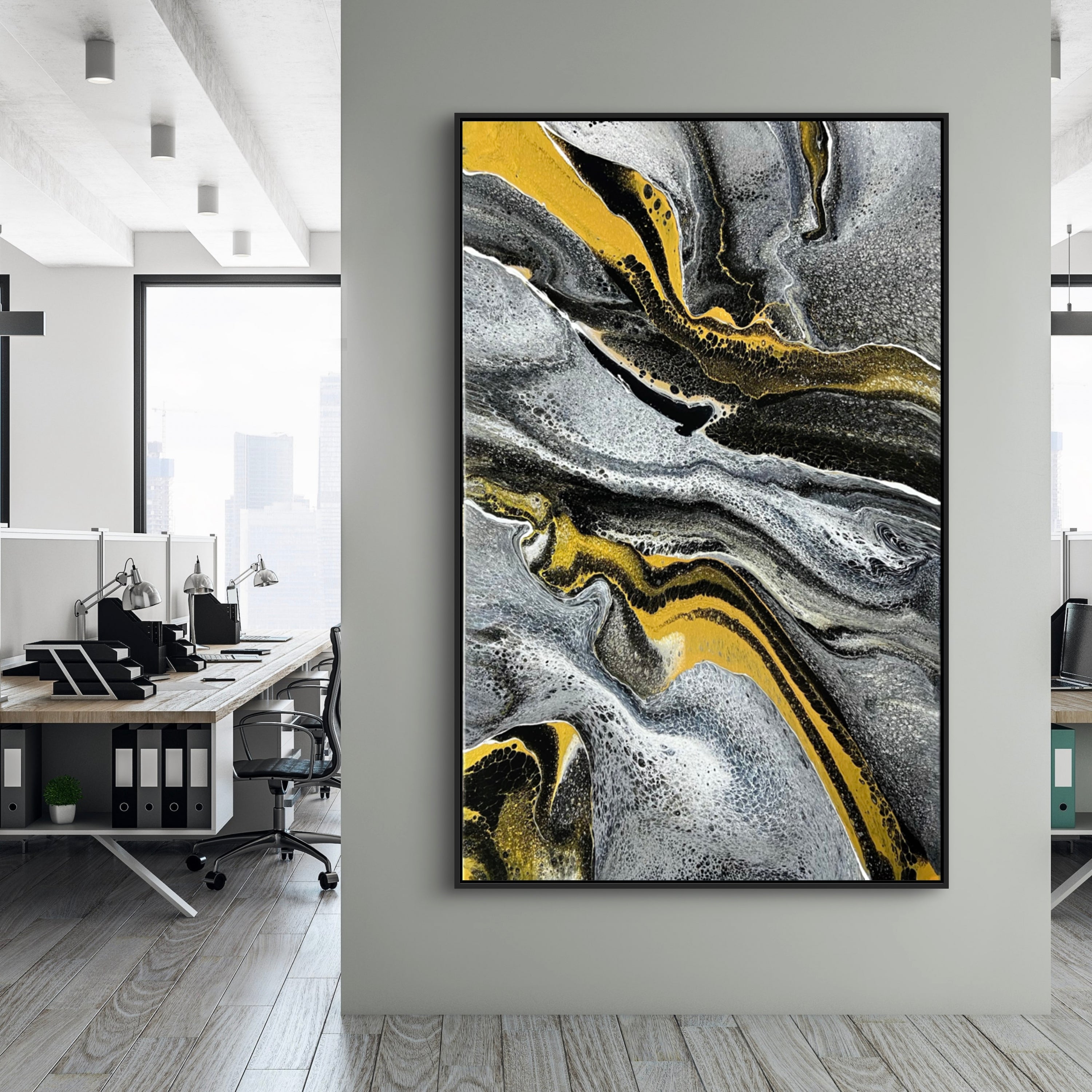 Gold Rush 160cm x 100cm Abstract Art Painting
