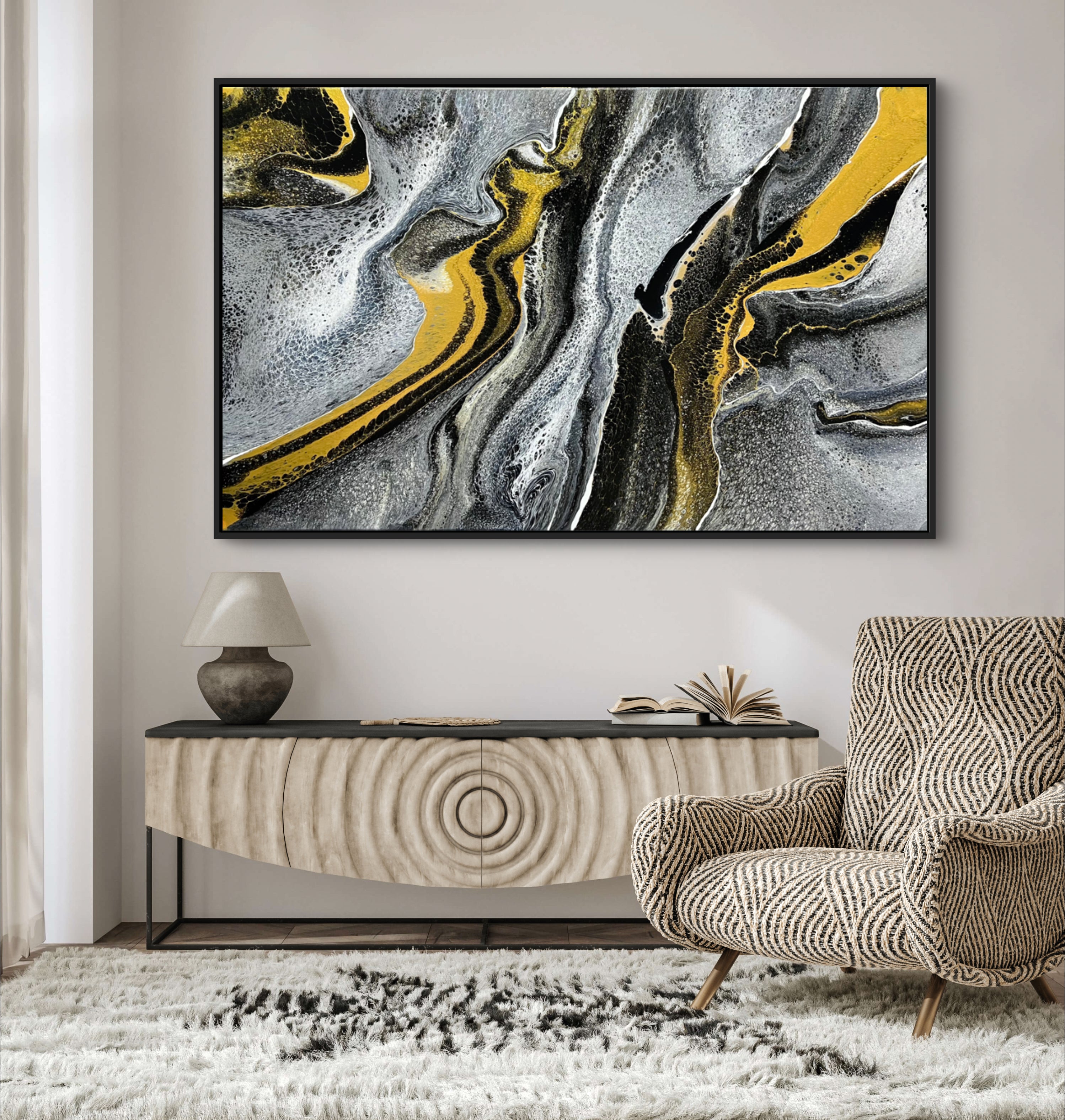 Gold Rush 160cm x 100cm Abstract Art Painting
