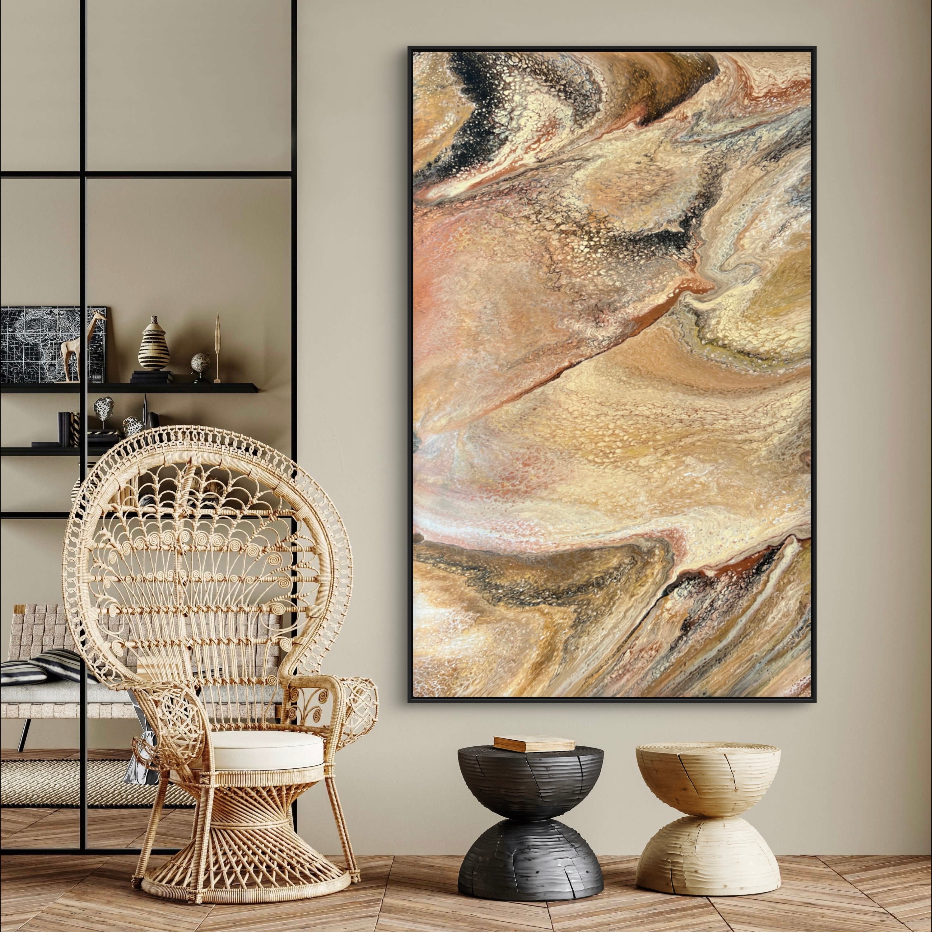 Golden Nevada 160cm x 100cm Abstract Art Painting