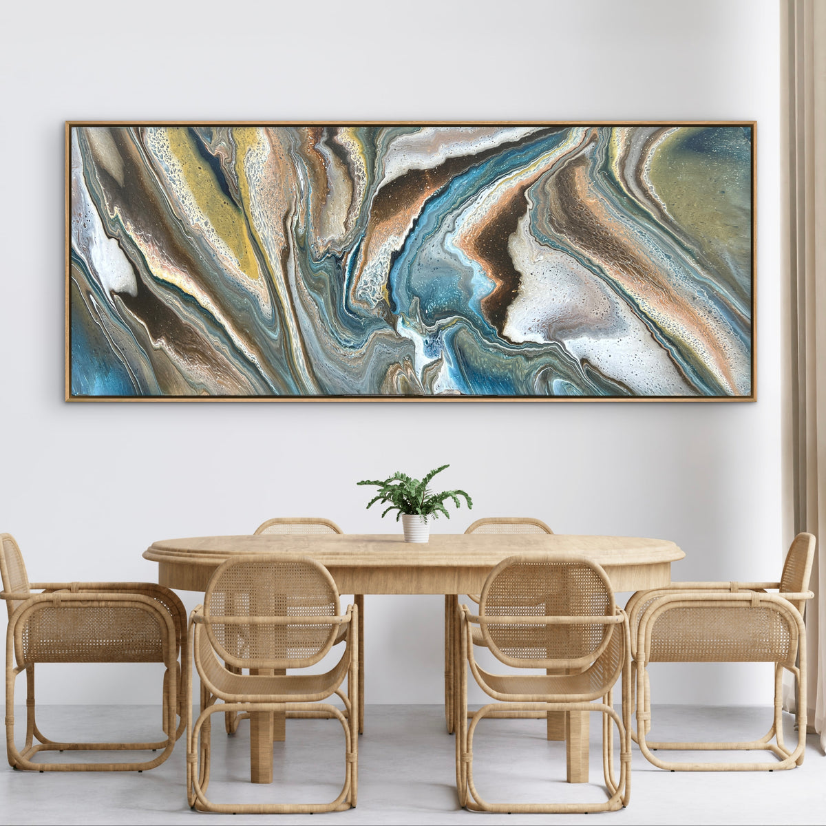 Layered Earth 200cm x 80cm Abstract Art Painting