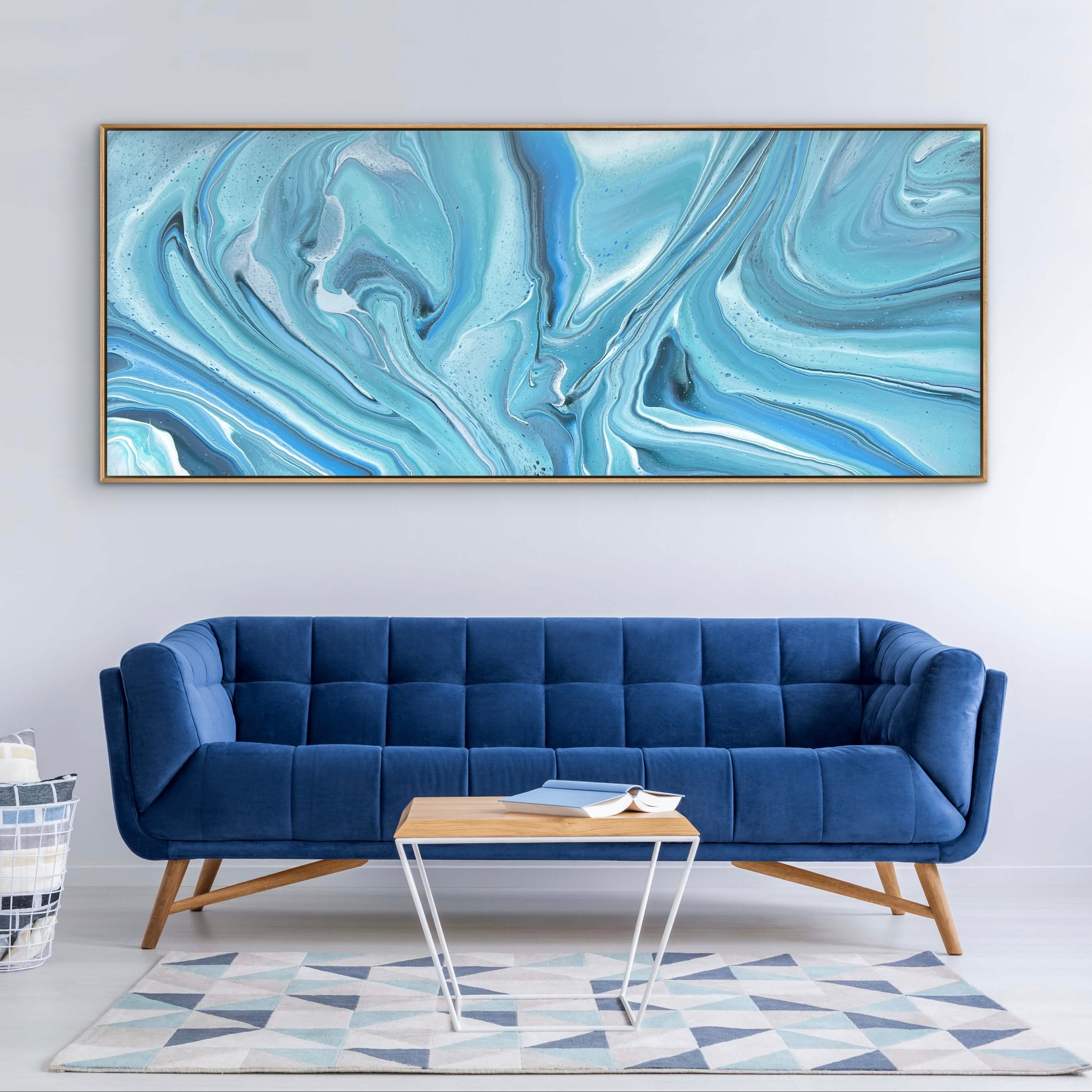 Calming Drift 200cm x 80cm Abstract Art Painting