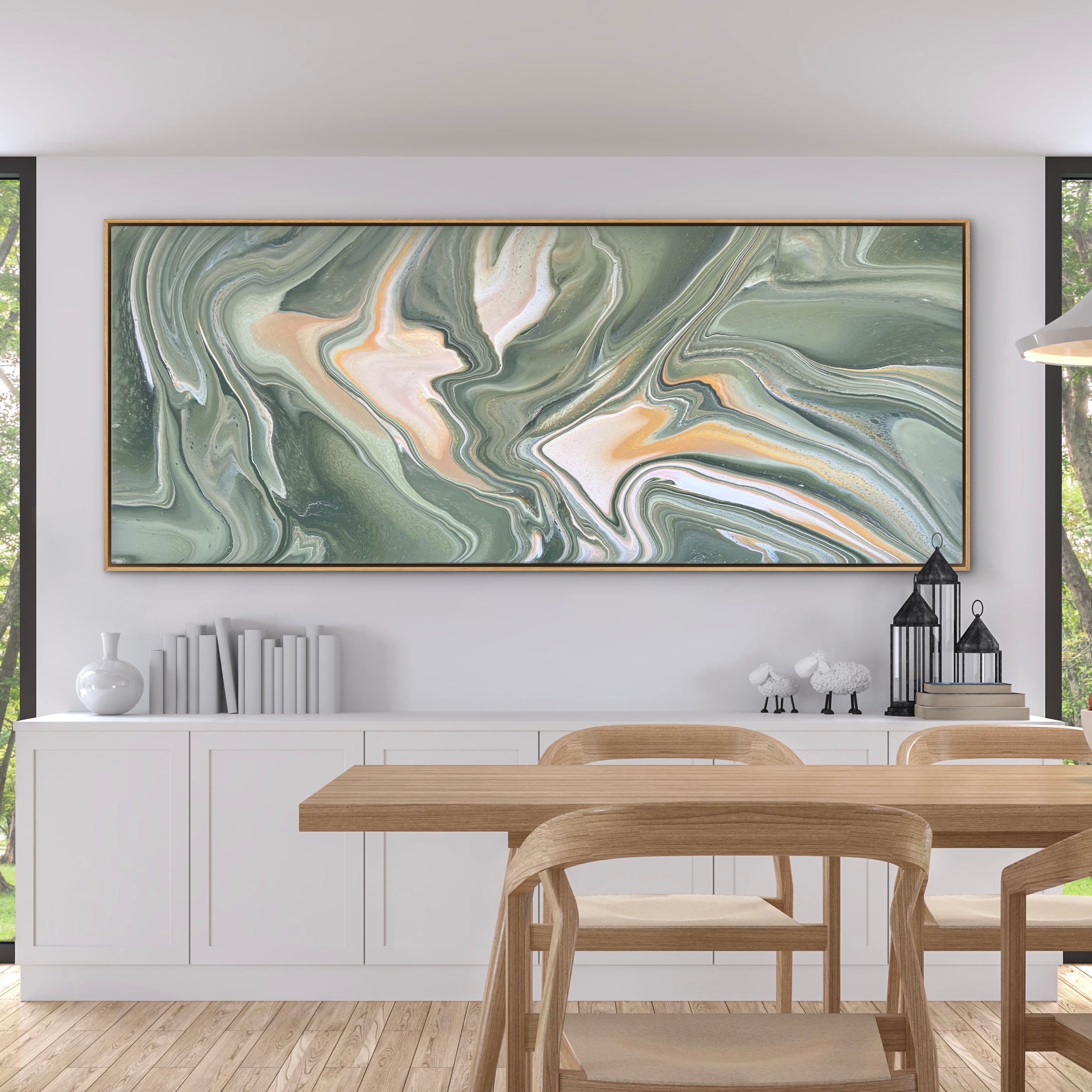 Flowing Eucalyptus 200cm x 80cm Abstract Art Painting