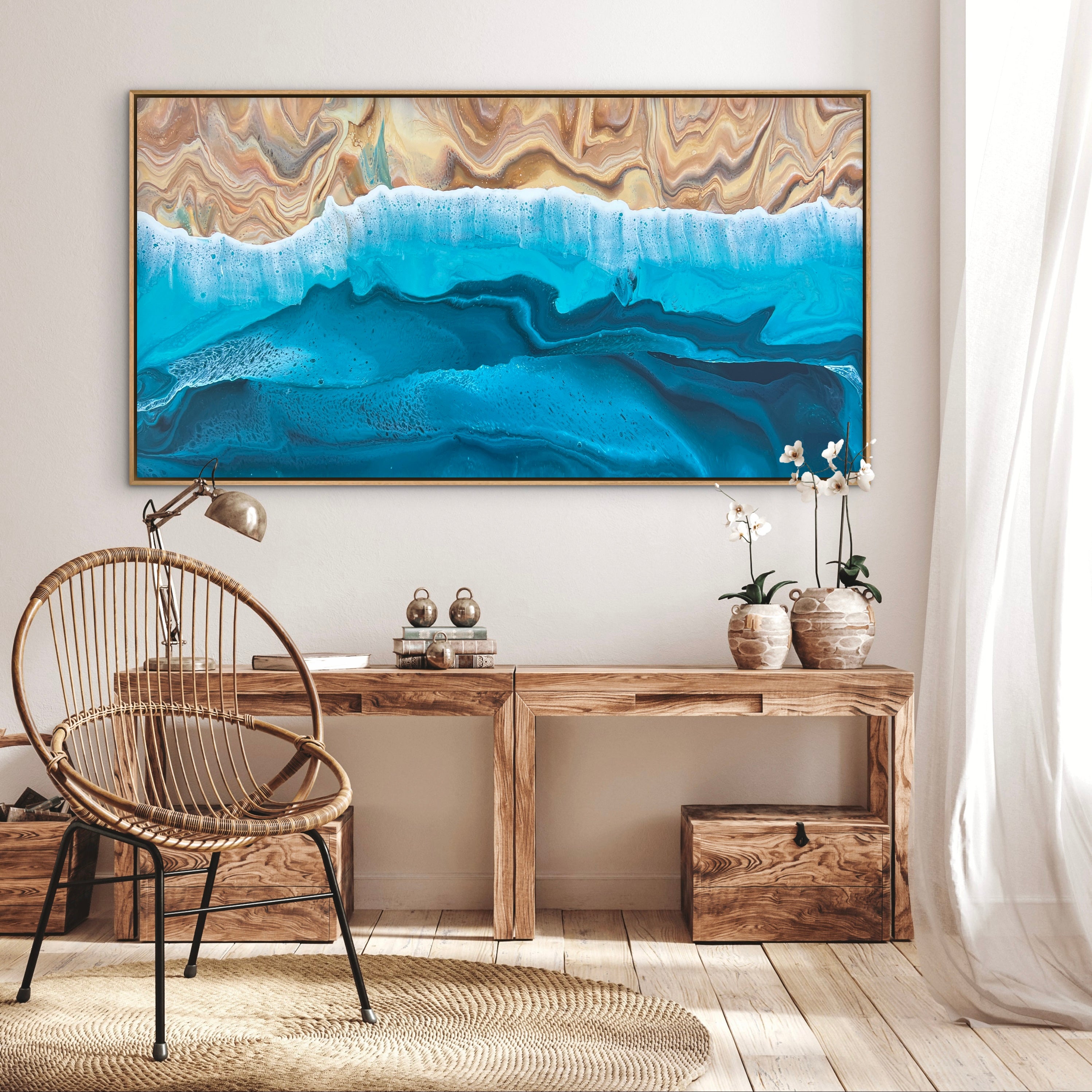 The Endless Coast 190cm x 100cm Beach Abstract Art Painting