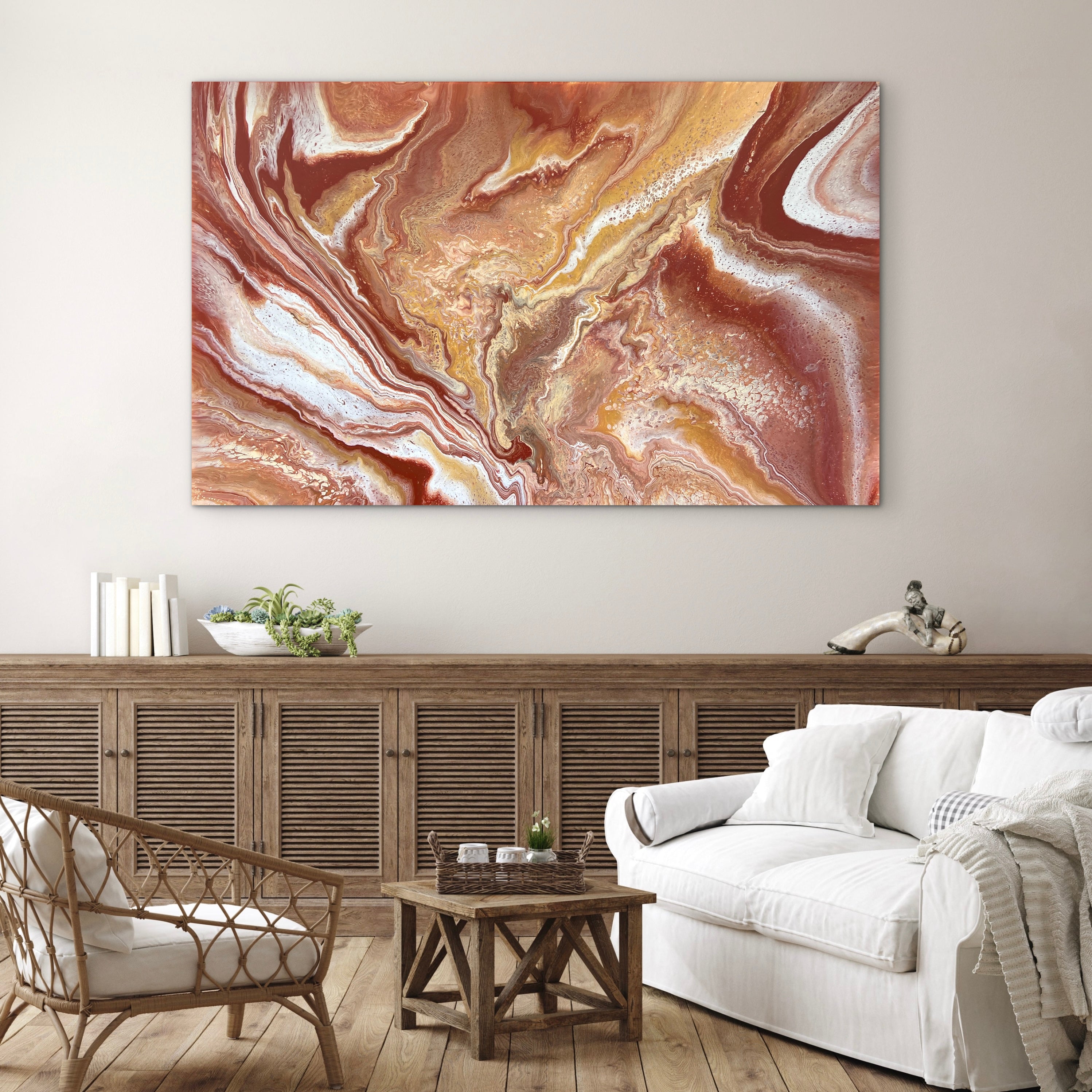 Red Rock 160cm x 100cm Abstract Art Painting
