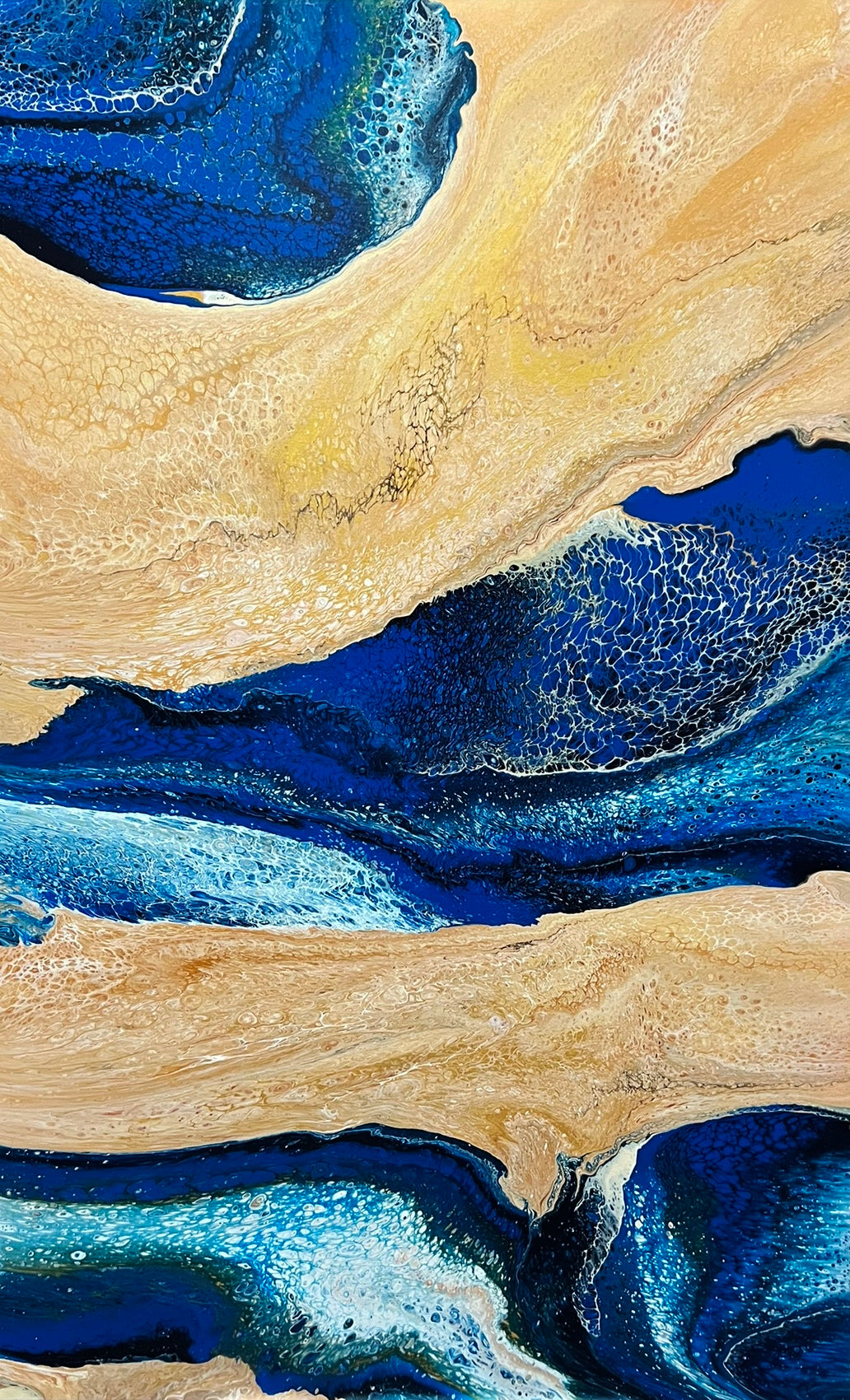 Sapphire River 160cm x 100cm Abstract Art Painting (SOLD)